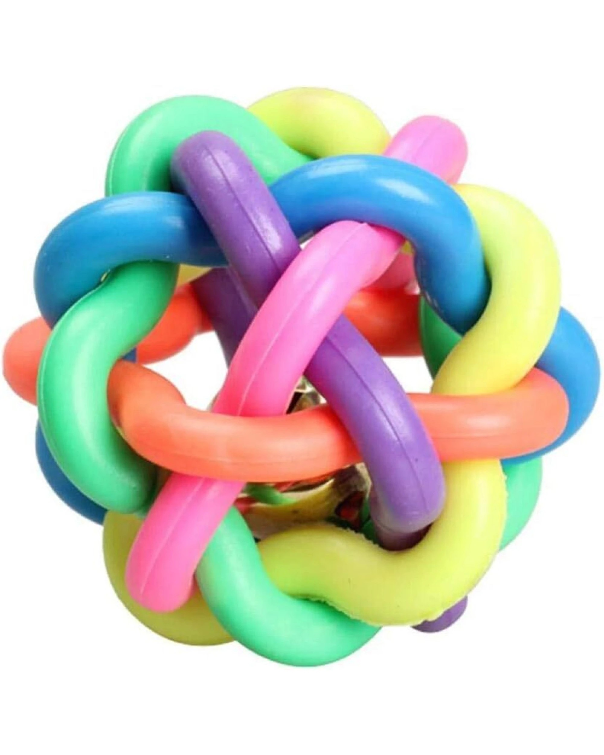 1 BR Pets Rubber Round Ball Dog and Cat Toy with Bell, 1 of 5