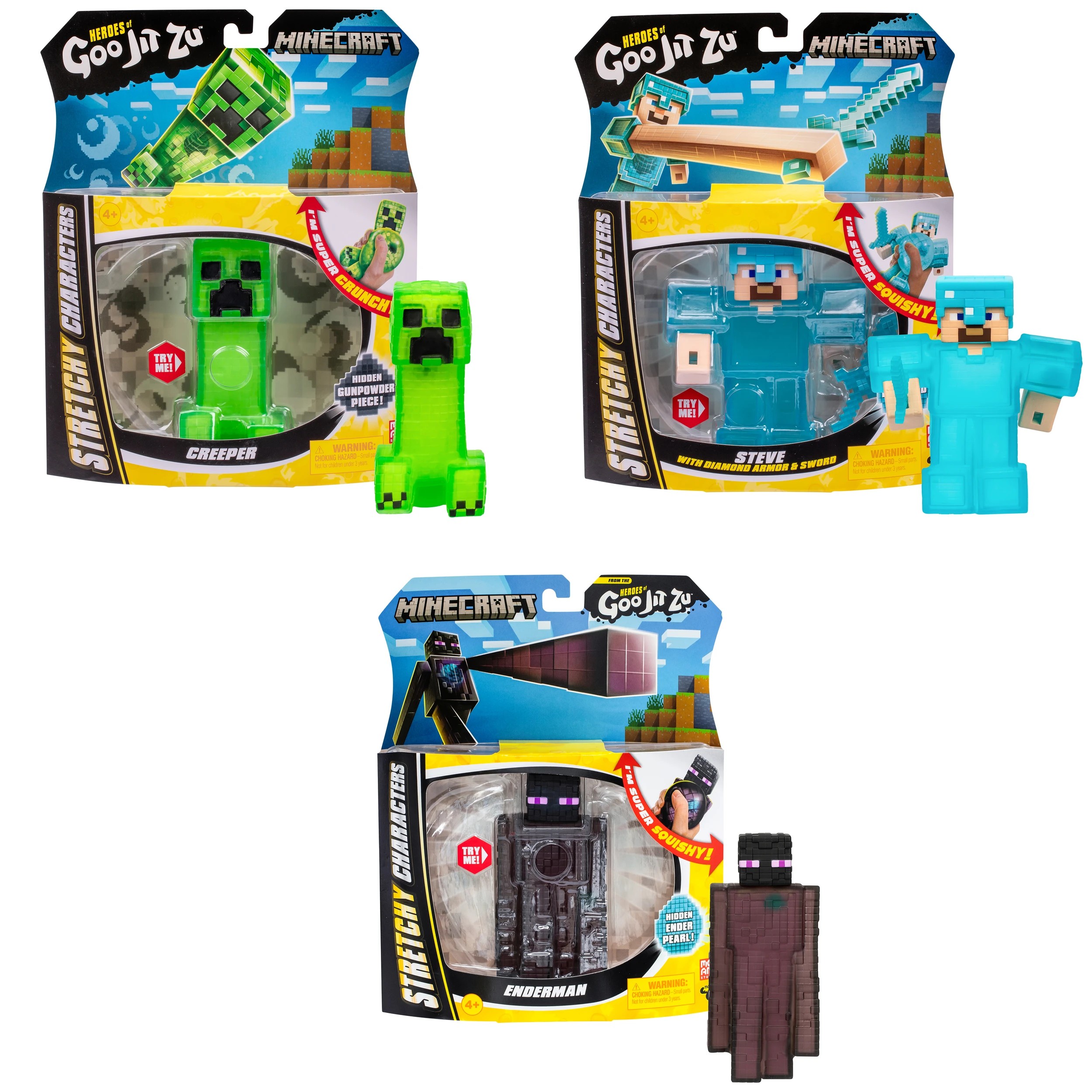 2 Heroes of Goo Jit Zu Minecraft Stretchy Character Playset - Assorted, 2 of 9