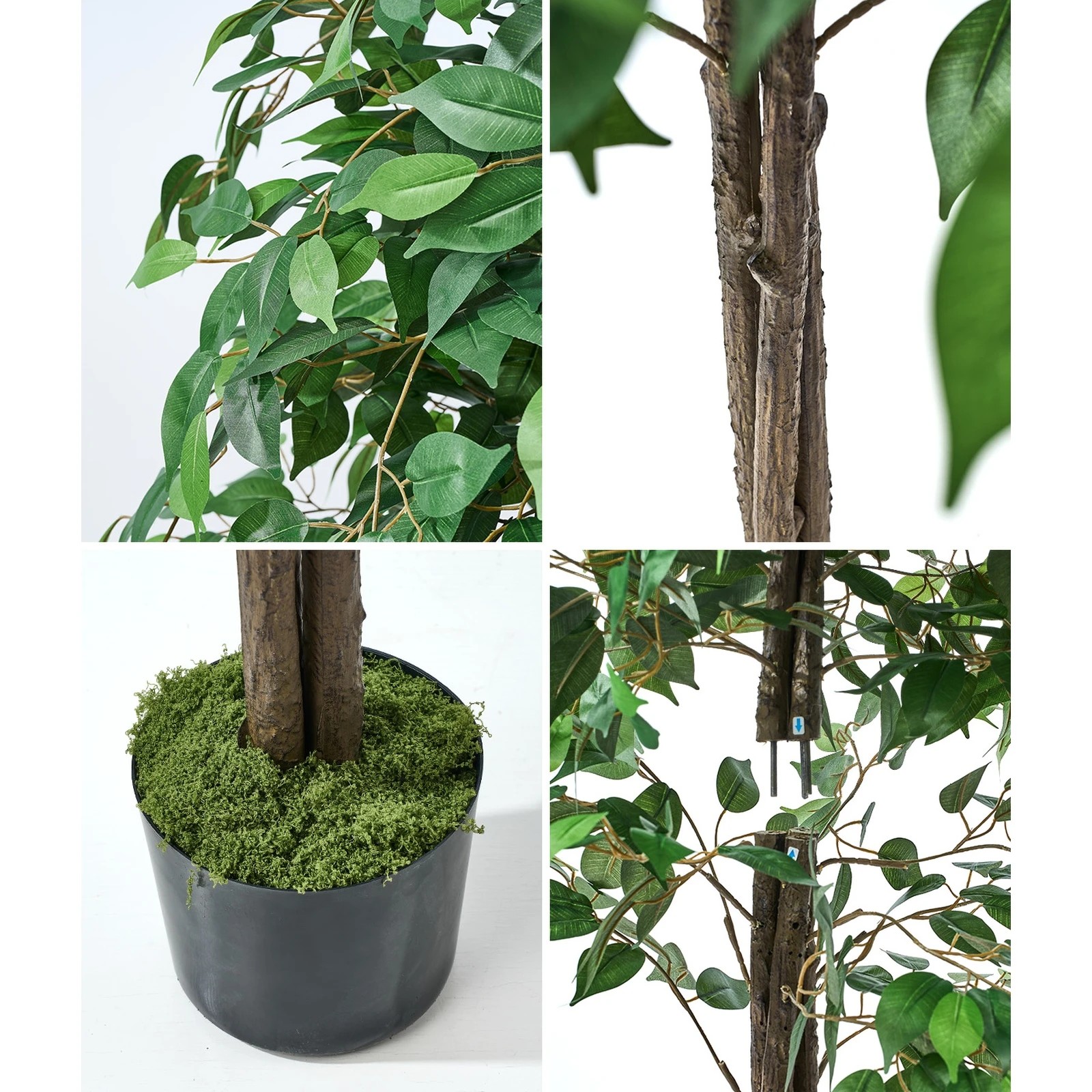 5 Livsip 150cm Artificial Ficus Tree - Green, 5 of 10