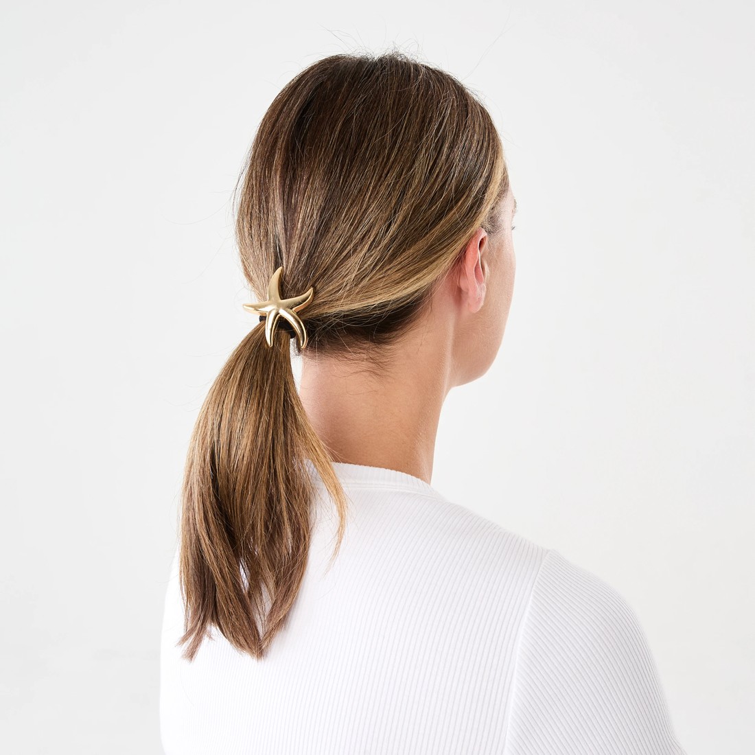 3 3 Pack Starfish Hair Ties - Gold Tone and Black, 3 of 4