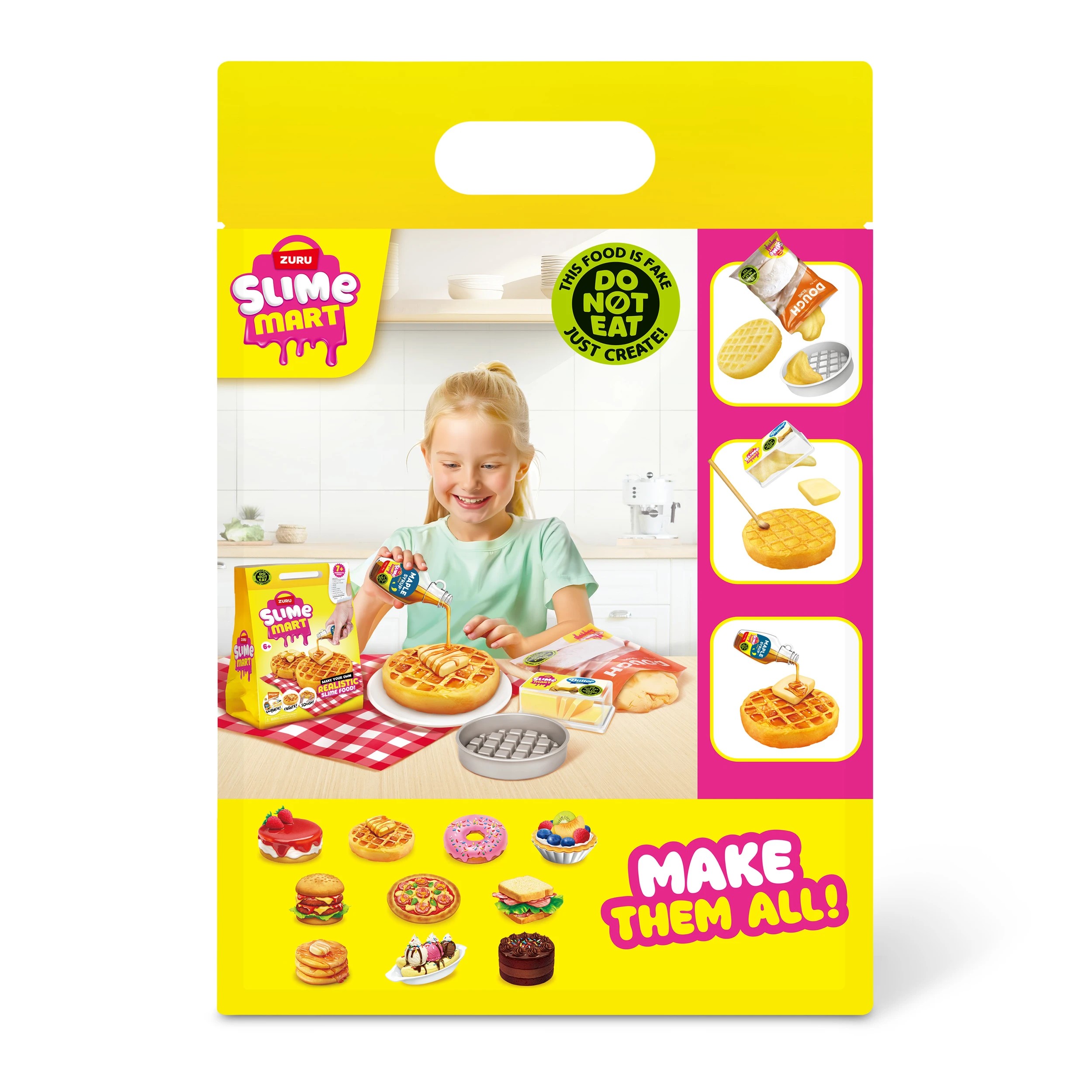 9 9 Piece Zuru Slime Mart Make Your Own Realistic Slime Food Playset - Waffles, 9 of 9