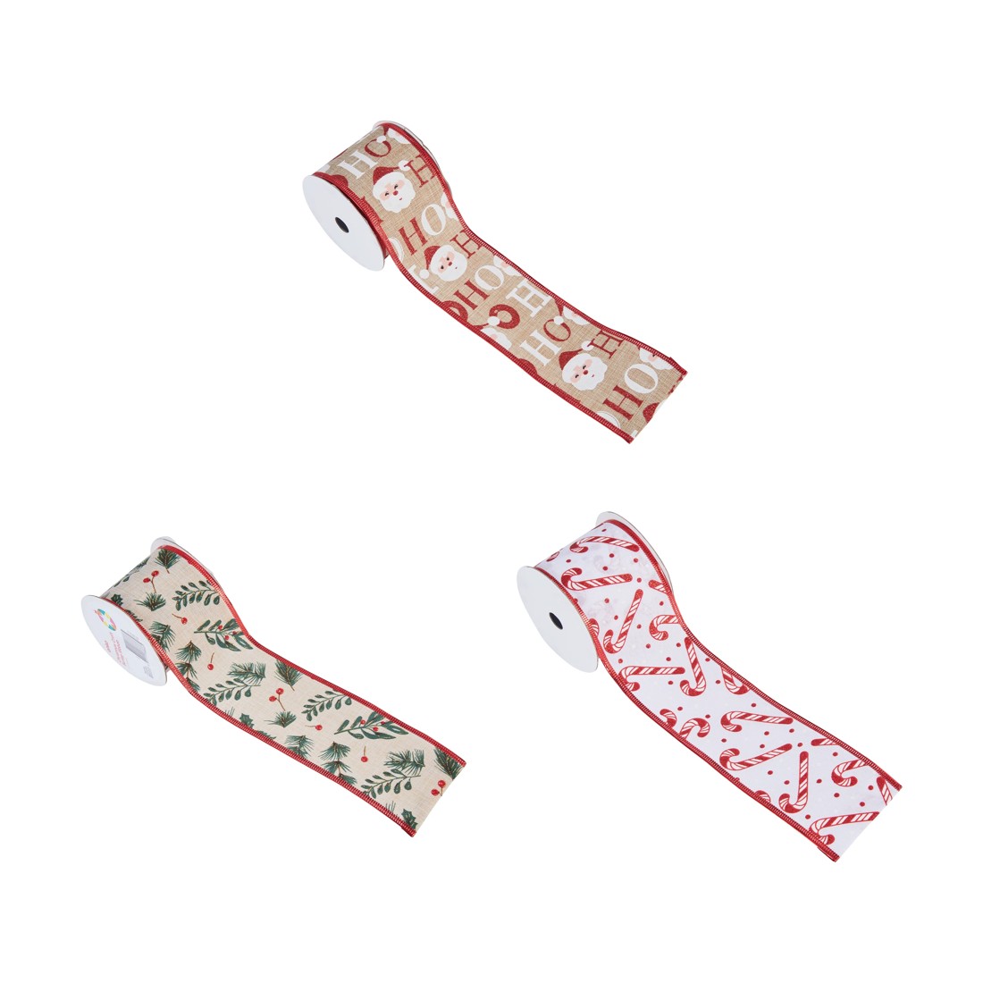2 Christmas Craft Burlap Ribbon - Assorted, 2 of 3