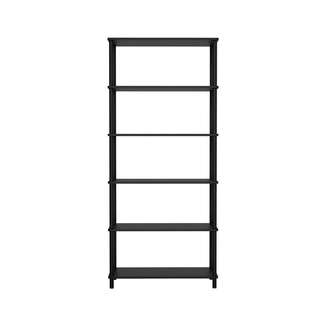 6 Oikiture Bookshelf 5 Tier Display Shelf Storage Shelves Stand Rack
 - black, 6 of 10