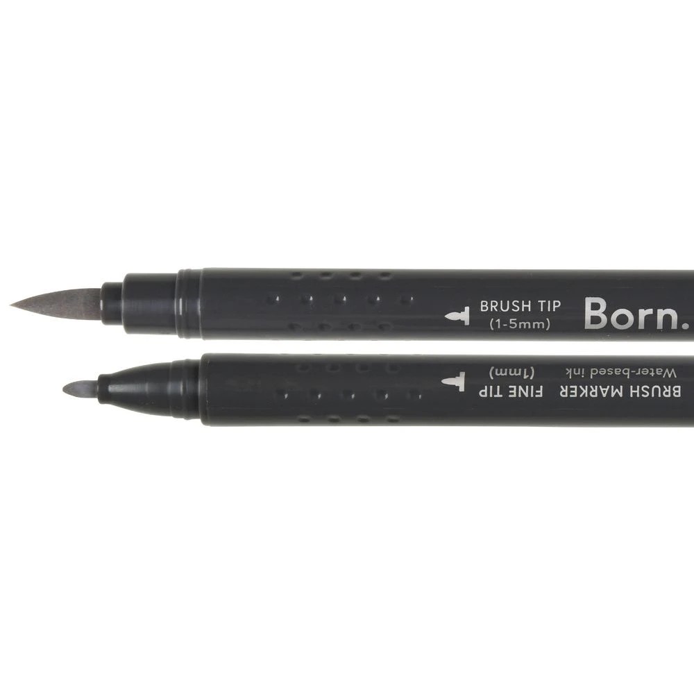 2 Born Professional Brush Dual-Tip Marker Dove Grey N89, 2 of 4