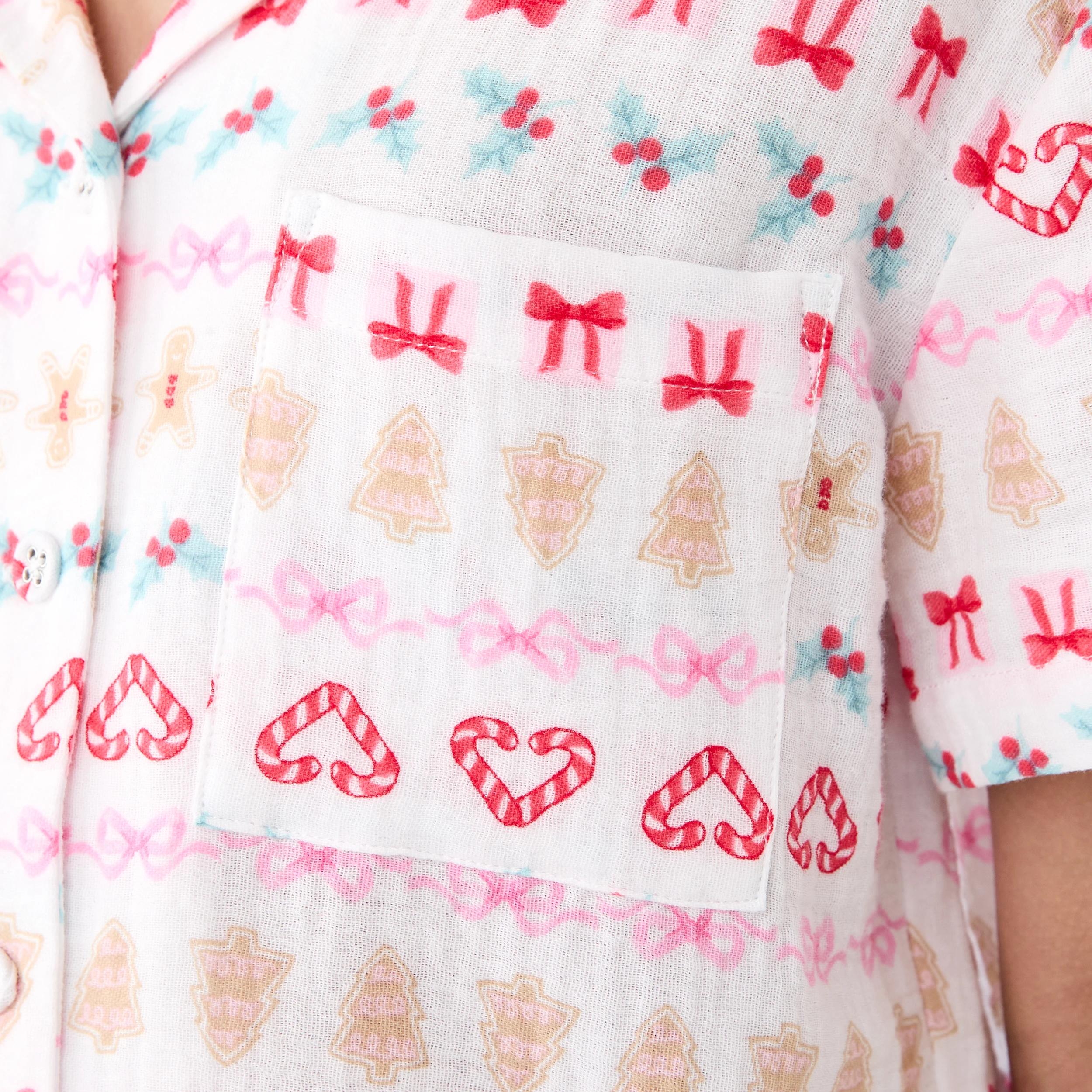 5 Christmas Woven Pyjama Set Wht Xmas, 5 of 9