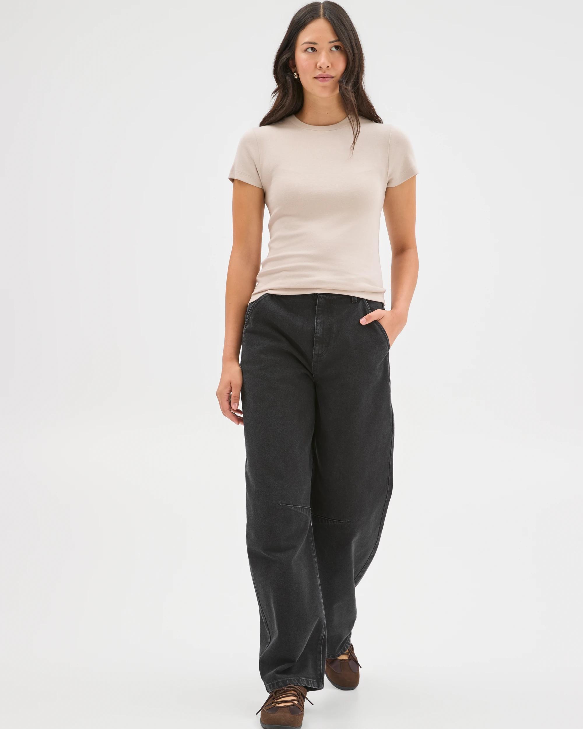 3 Target Woman Australian Cotton Blend Soft Touch T-Shirt PEBBLE, 3 of 7