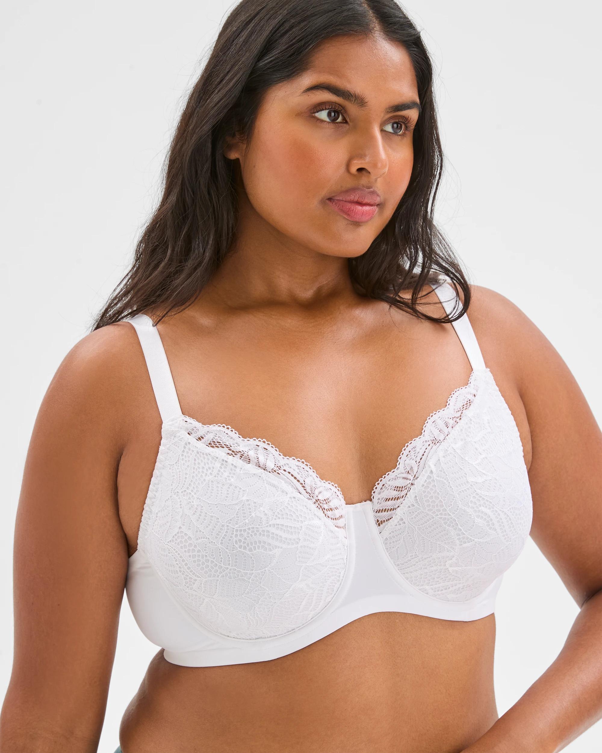 2 Target Woman Jenna Minimiser Lace Underwire Bra WHITE, 2 of 4