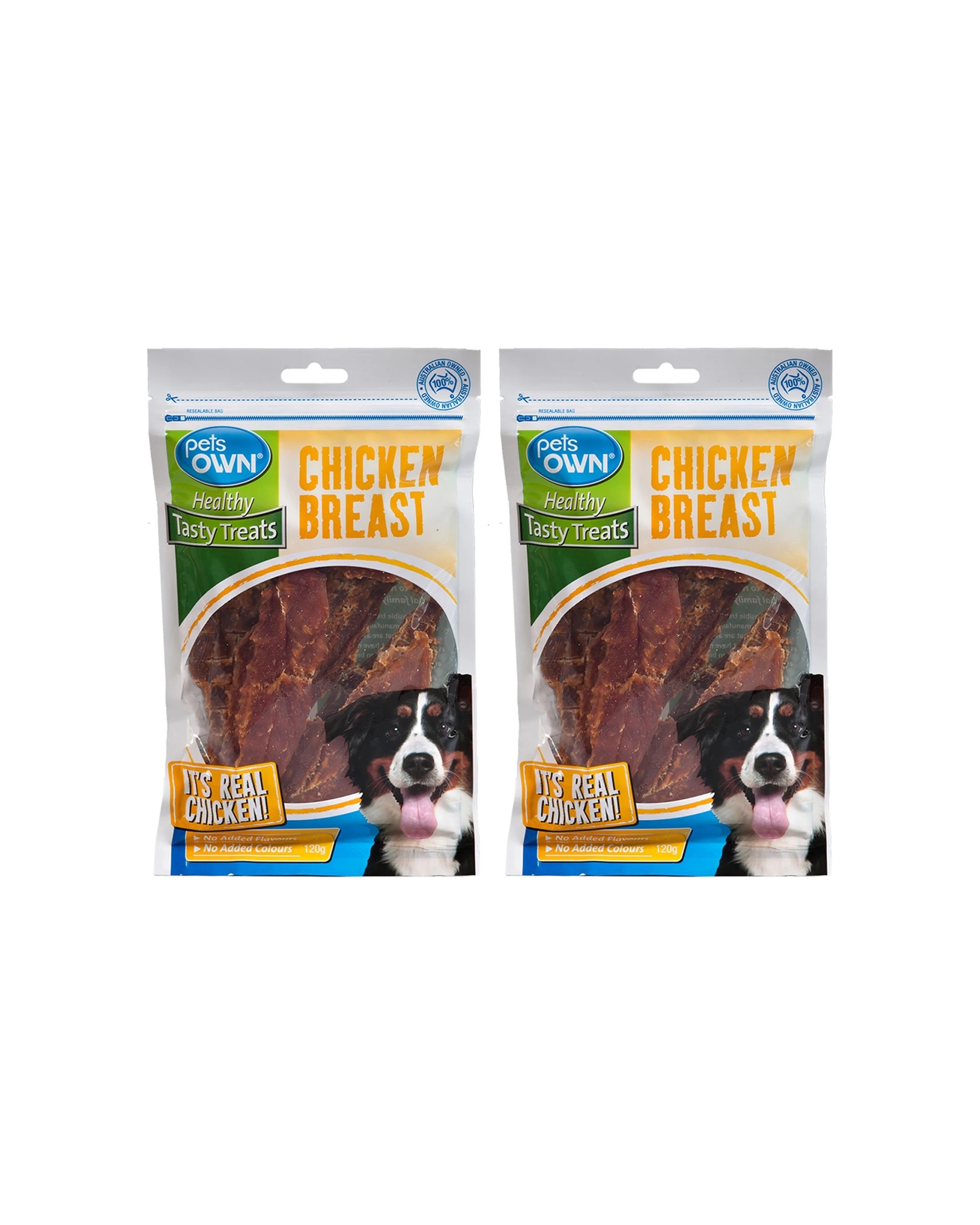1 Pets Own Chicken Breast Healthy Tasty Dog Treats 2PK 120g Slow Dried Treats Pack - Brown, 1 of 1
