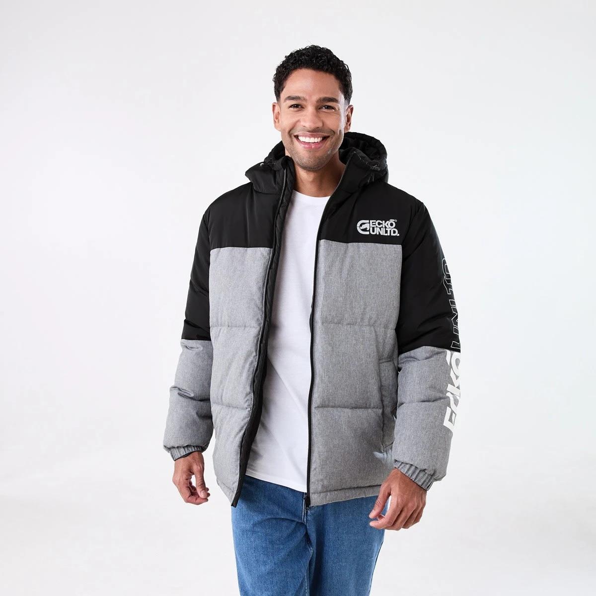 1 Ecko License Puffer Jacket Black, 1 of 9