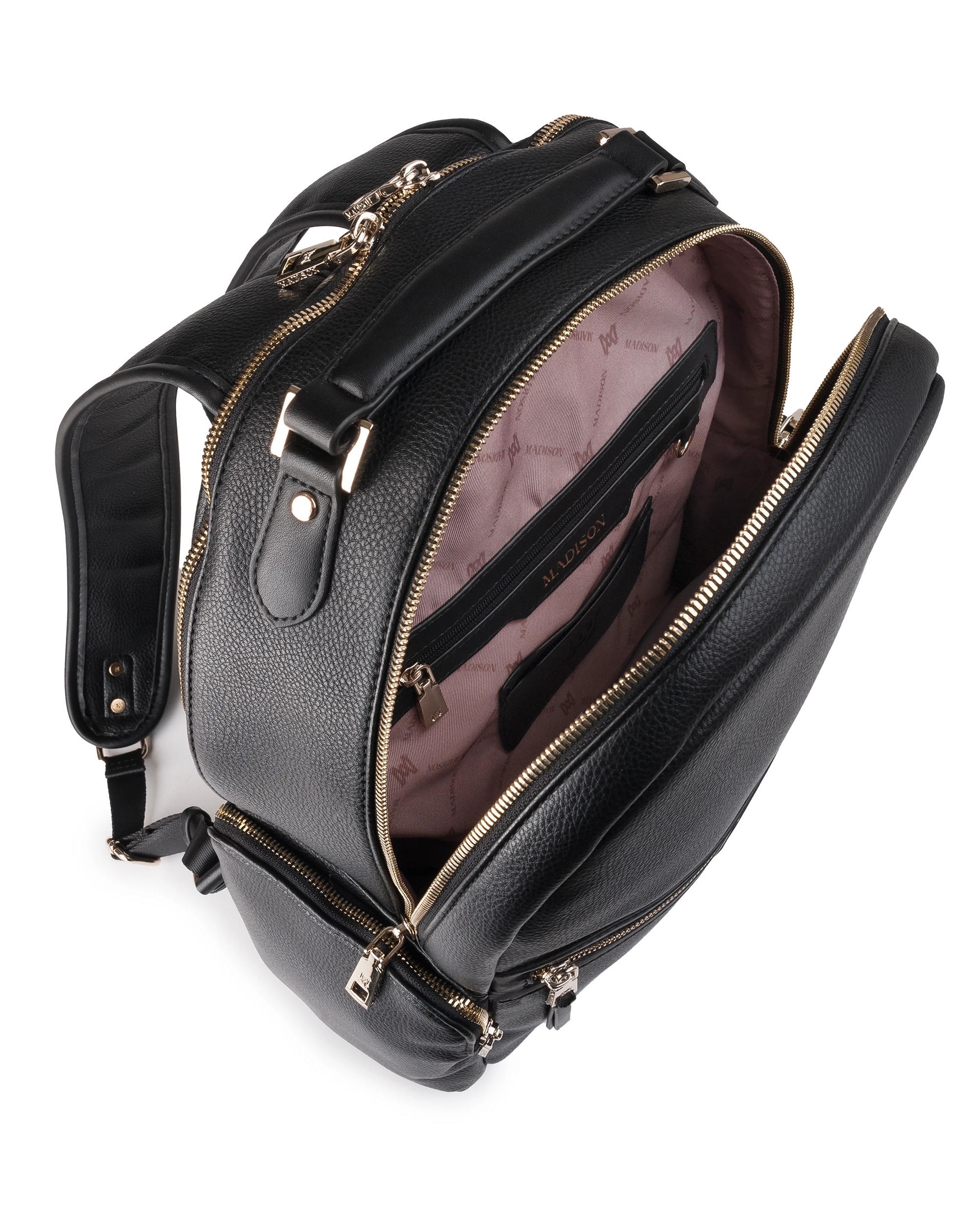 7 Madison Accessories Tonya Baby Backpack with Change Mat - Black, 7 of 9