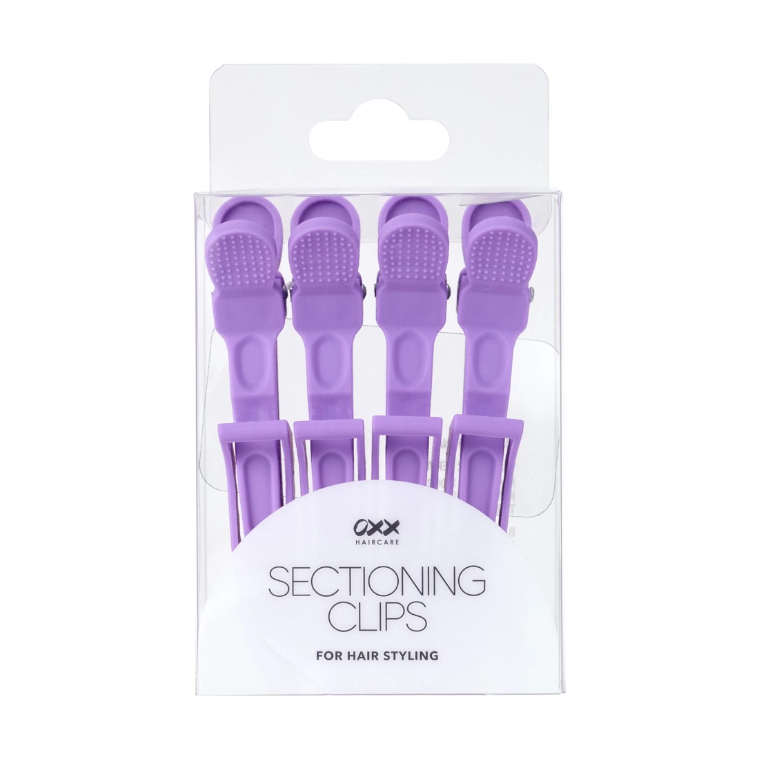 4 OXX Haircare 4 Pack Purple Hair Sectioning Clips, 4 of 4