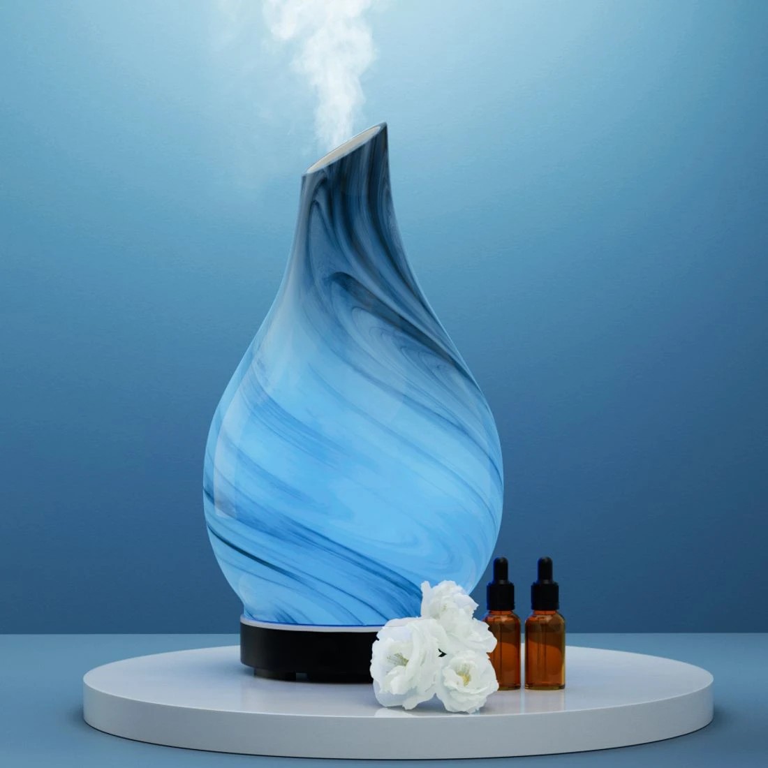 3 Devanti Ultrasonic Aroma Diffuser Humidifier Glass - Blue, 3 of 5