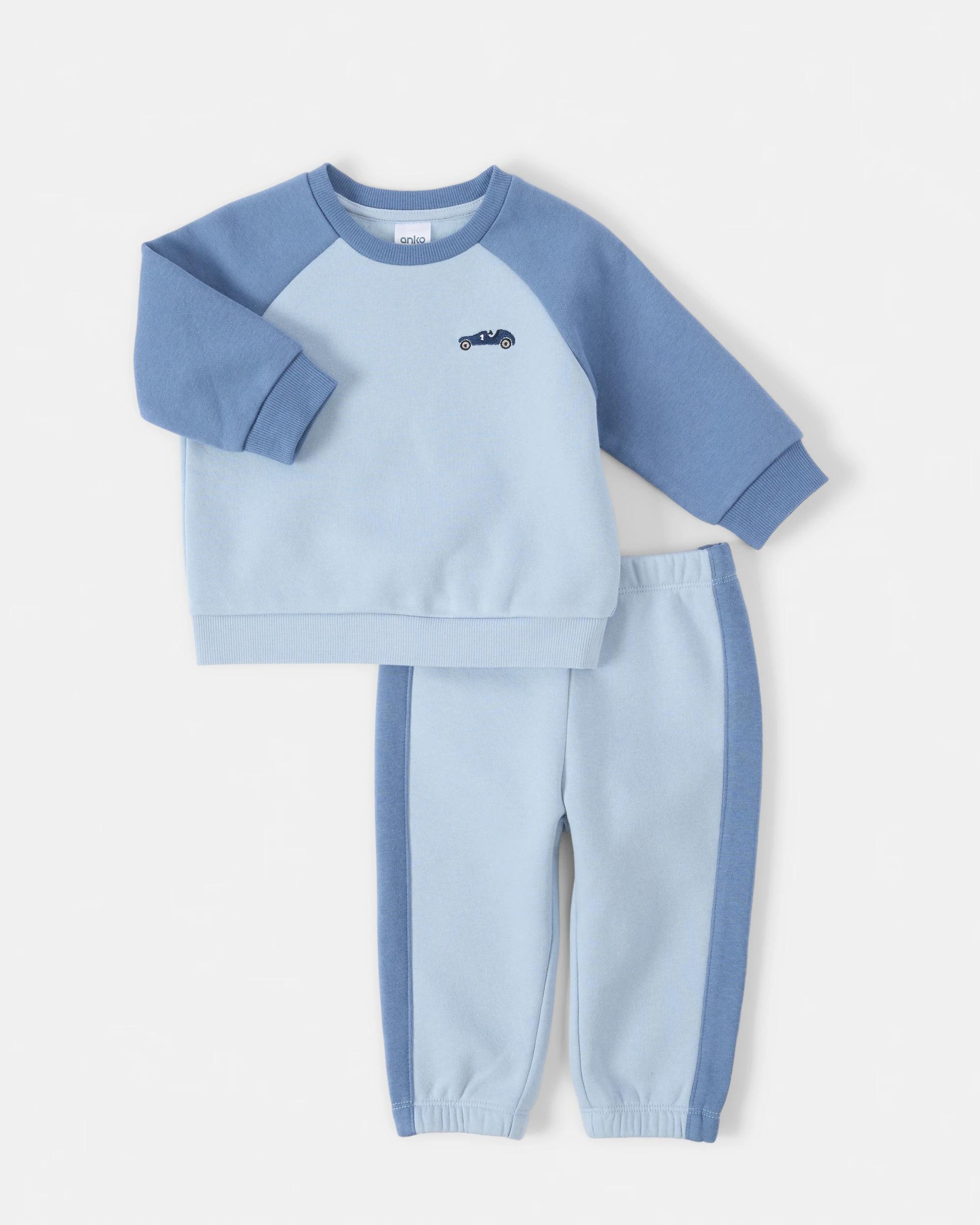 1 Relaxed Raglan Track Set Blu Car, 1 of 6