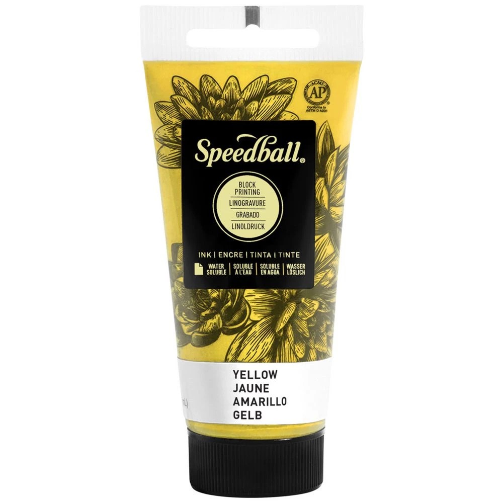 1 Speedball Block Printing Ink Water-based 37mL Yellow, 1 of 1