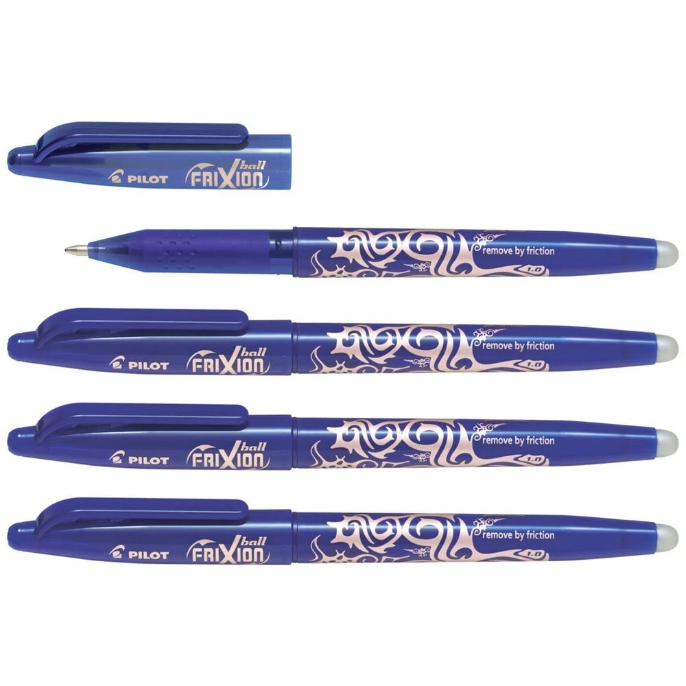 3 PILOT FriXion Ball Erasable Gel Pen 1mm Blue 4 Pack, 3 of 6