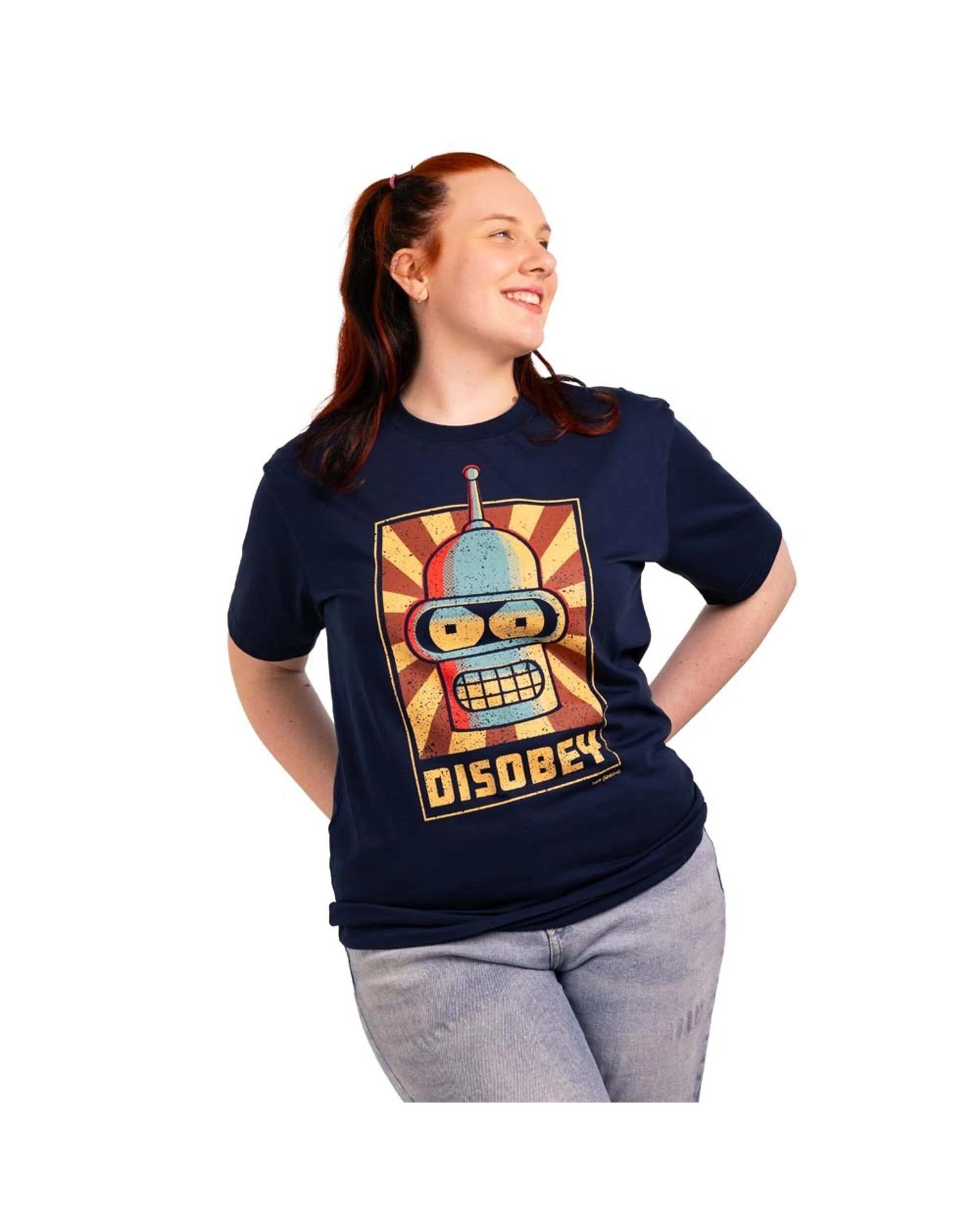 3 Futurama - Disobey T-Shirt NAVY, 3 of 3