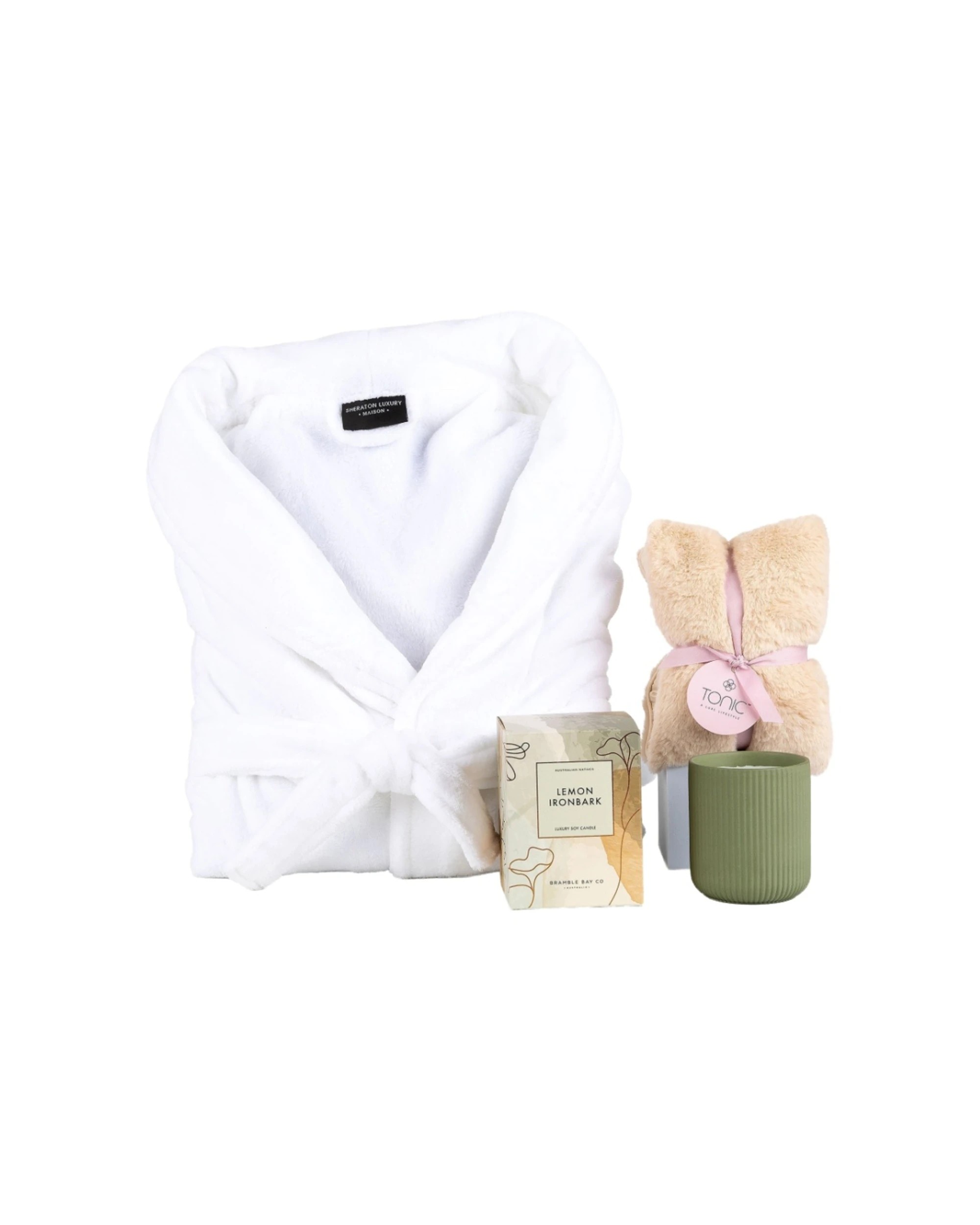 1 Gift Basket Luxury Bathrobe Candle Heat Pillow Hamper Relaxation Set - Multi, 1 of 7