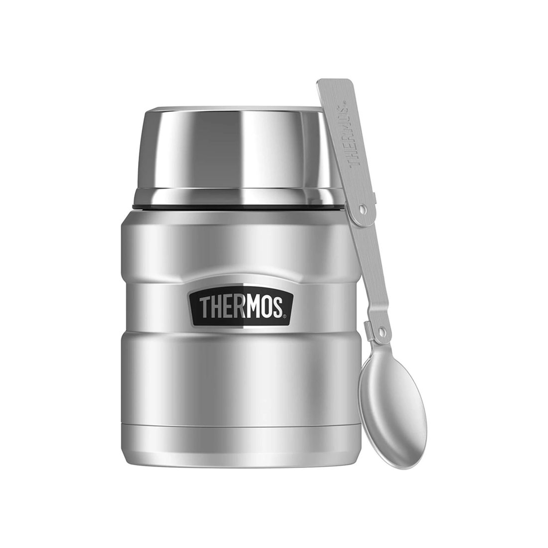 2 Thermos Stainless Steel King Vacuum Insulated Durable Food Jar Set 470ml
 - Silver, 2 of 3