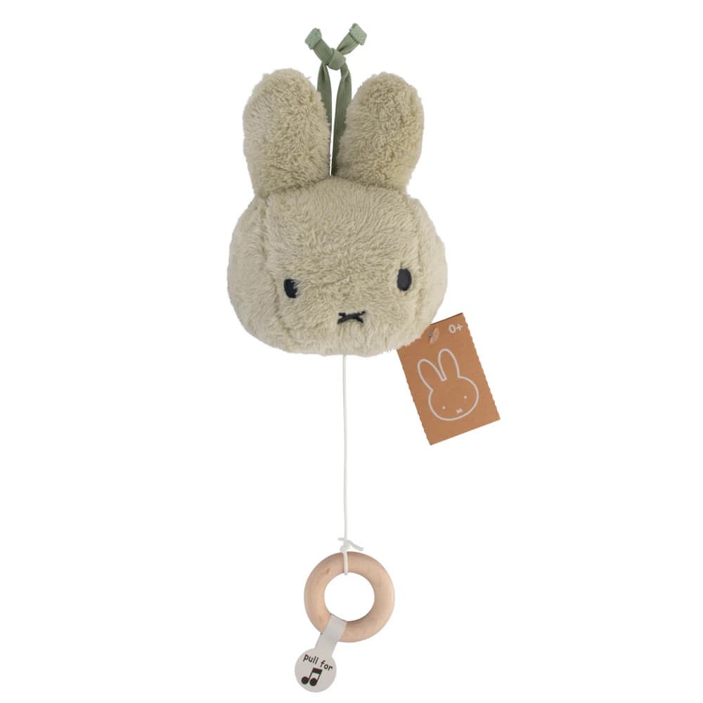 1 Miffy - Fluffy Green Miffy Head, Baby Musical Soothing Toy, Ages 0+, 16cm Height - Green, 1 of 4
