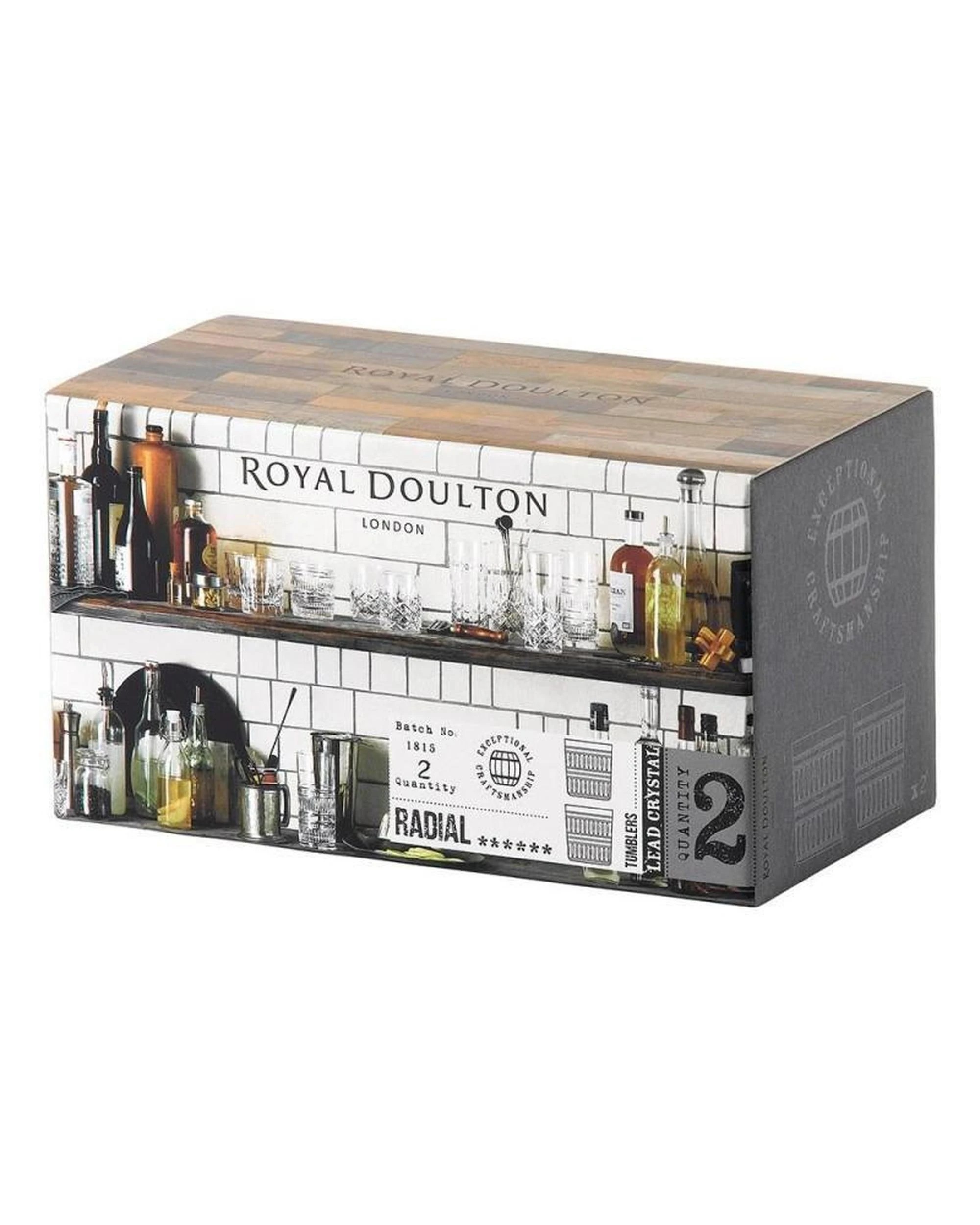 2 Royal Doulton R&D Collection Radial Tumbler Pair  Set of 2 - Clear, 2 of 5