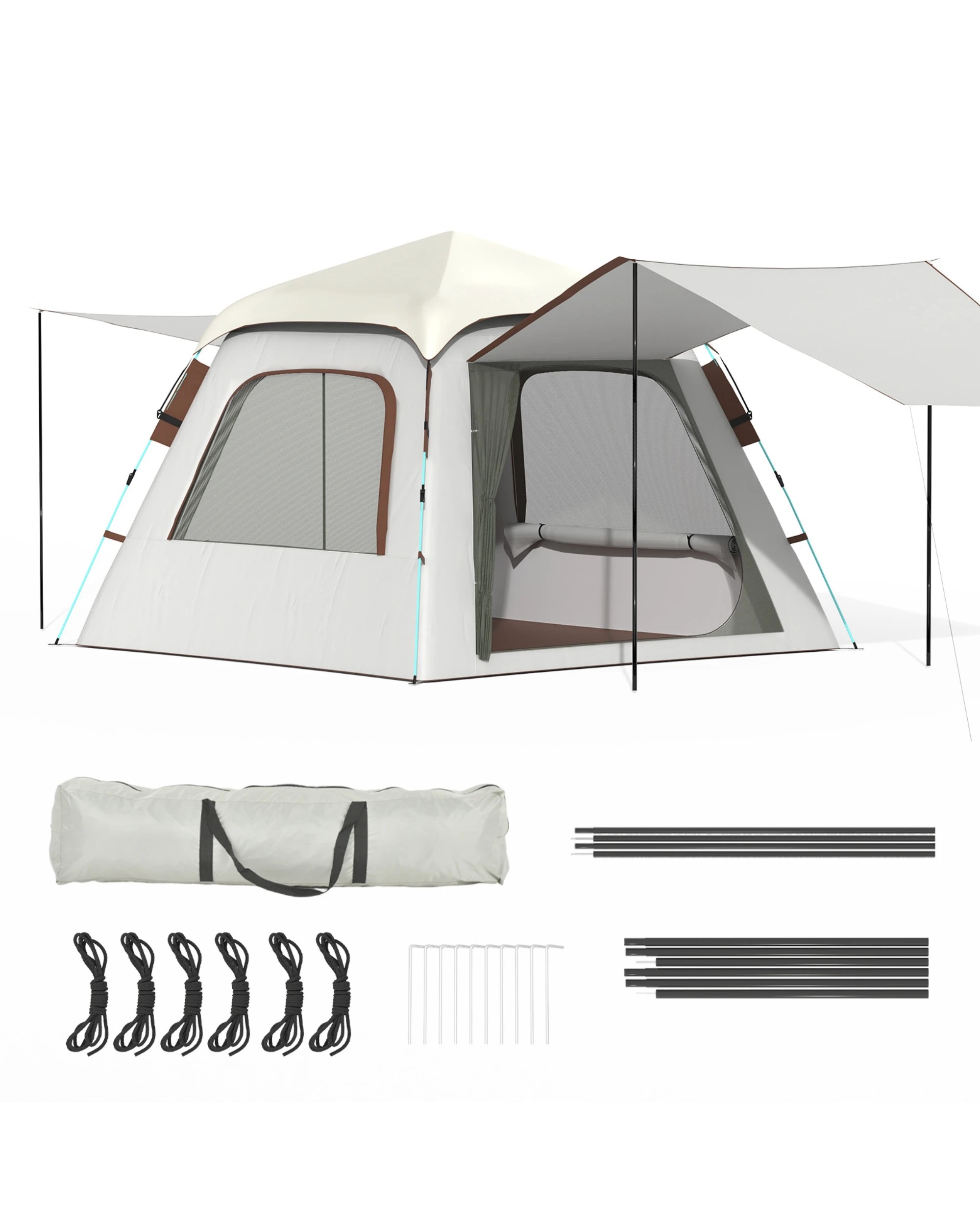 1 Advwin Pop-Up Camping Tent 4-5 Person Portable Outdoor, 1 of 8