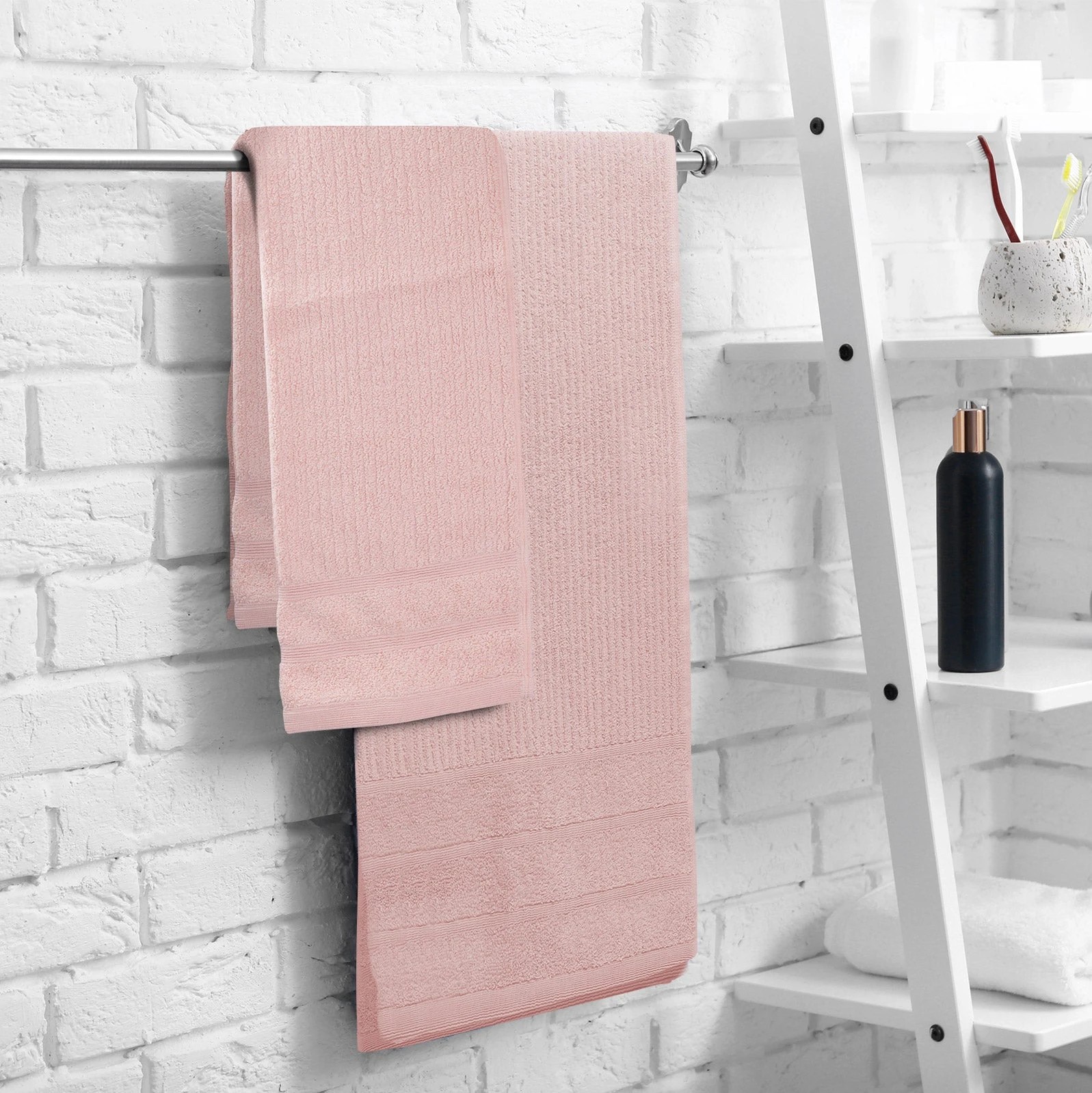 4 Royal Comfort Eden Cotton 600GSM 100% Cotton Luxury Bath Towels Set 8 Piece - Pink, 4 of 4