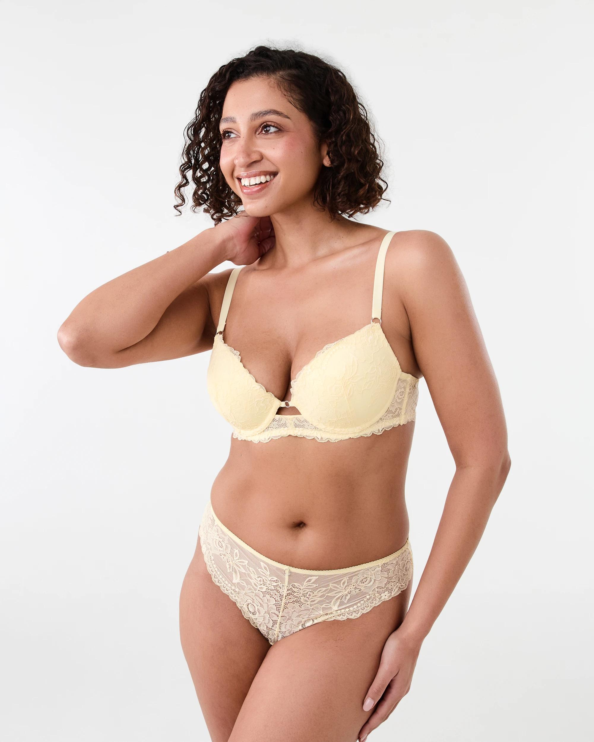 6 Co-ordinated Lace Cheeky Bikini Briefs Ylw Butter, 6 of 6