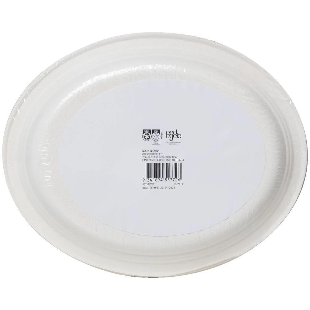 4 J.Burrows Sugarcane Oval Plates 316mm 30 Pack, 4 of 6