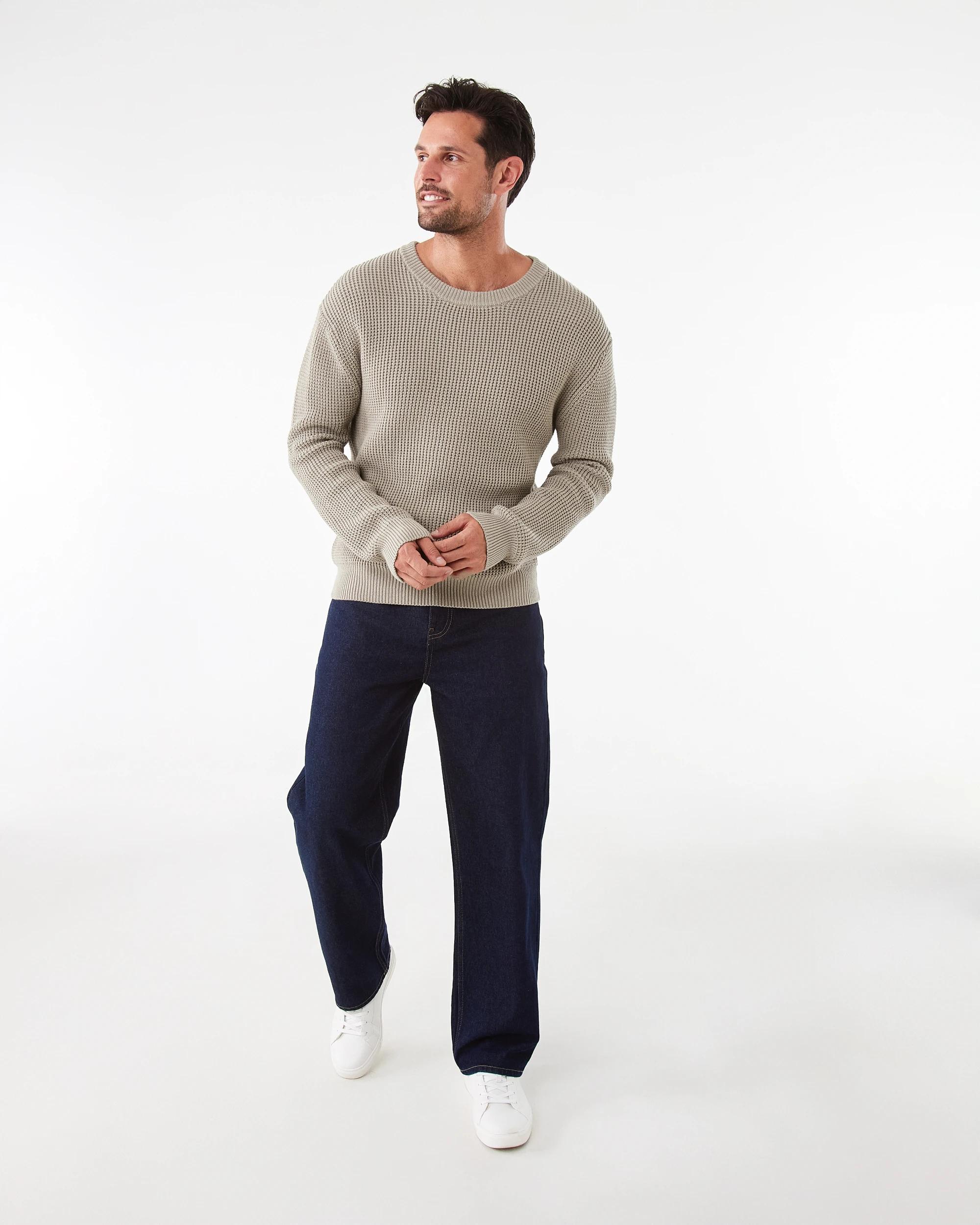 2 Waffle Knit Jumper Bge Lunar, 2 of 8
