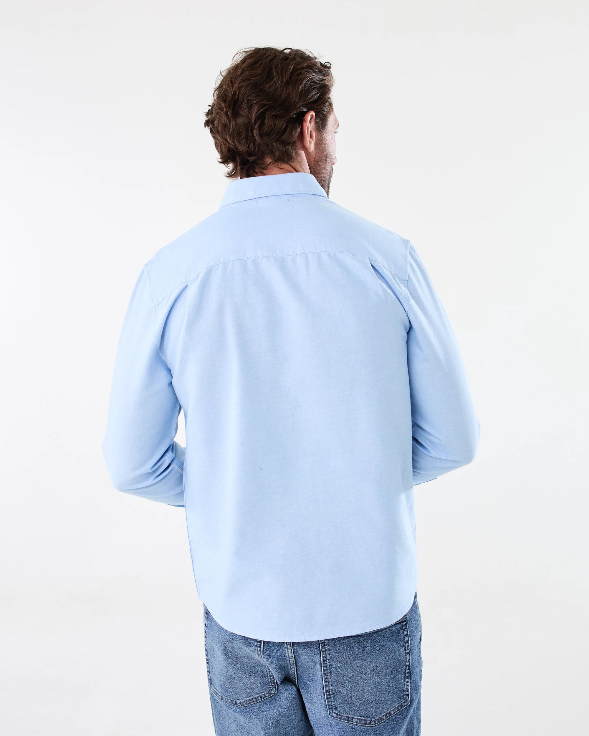 3 Long Sleeve Oxford Shirt Blu Light, 3 of 8