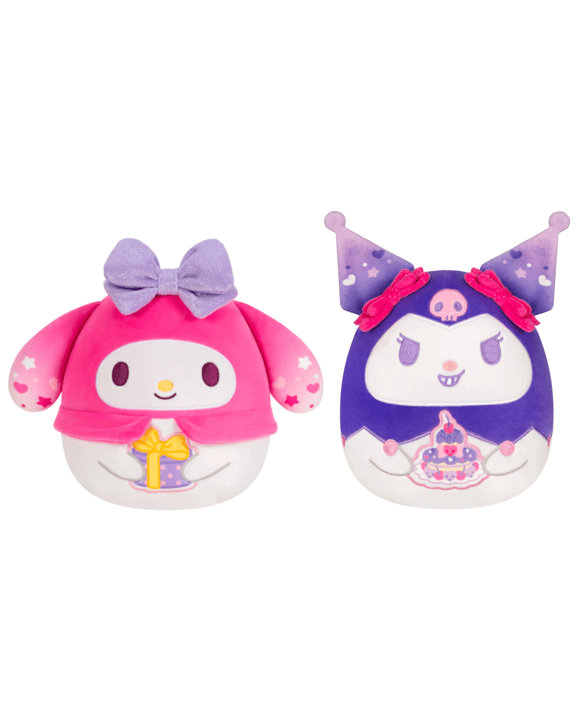 35cm Original Squishmallows Sanrio My Melody & Kuromi Anniversary Plush Toy - Assorted