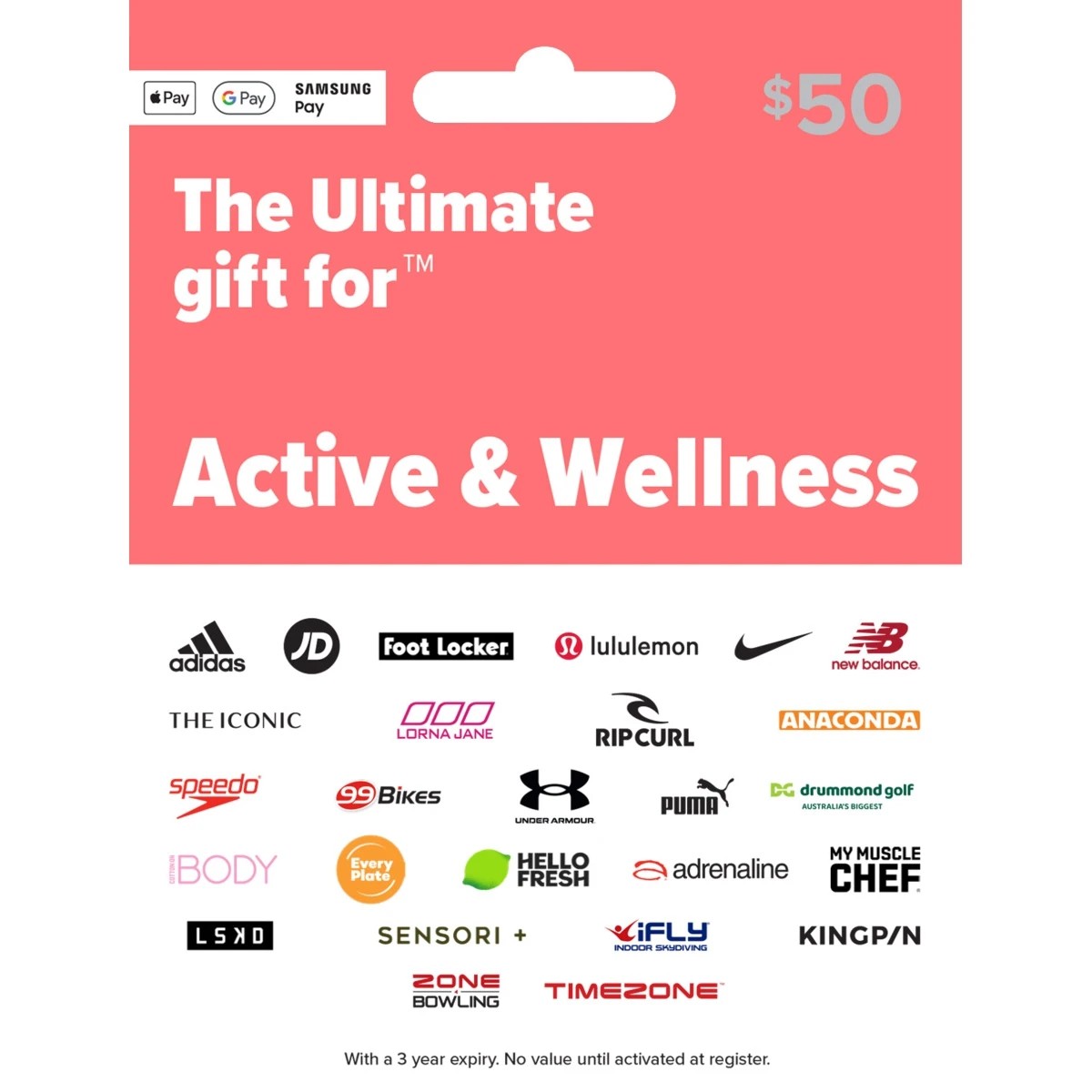 1 The Ultimate Active & Wellness $50 Gift Card