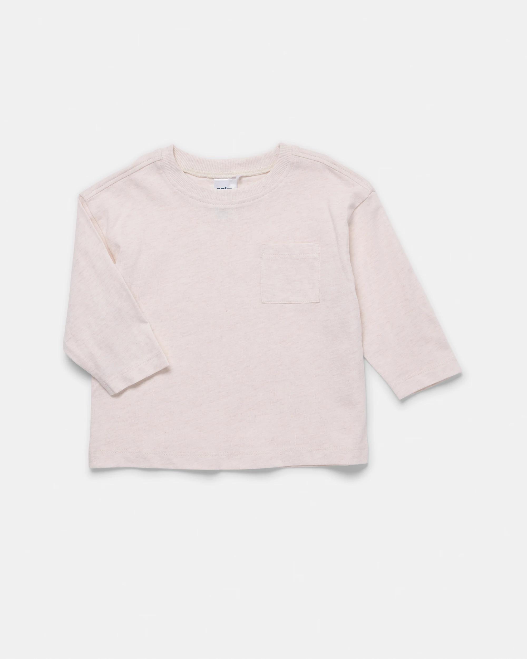 4 3 Pack Cotton Long Sleeve Pocket T-shirts Wht Dino, 4 of 7