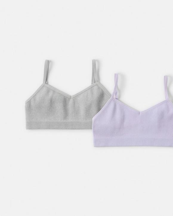 2 Pack Rib Seamfree Crop Top