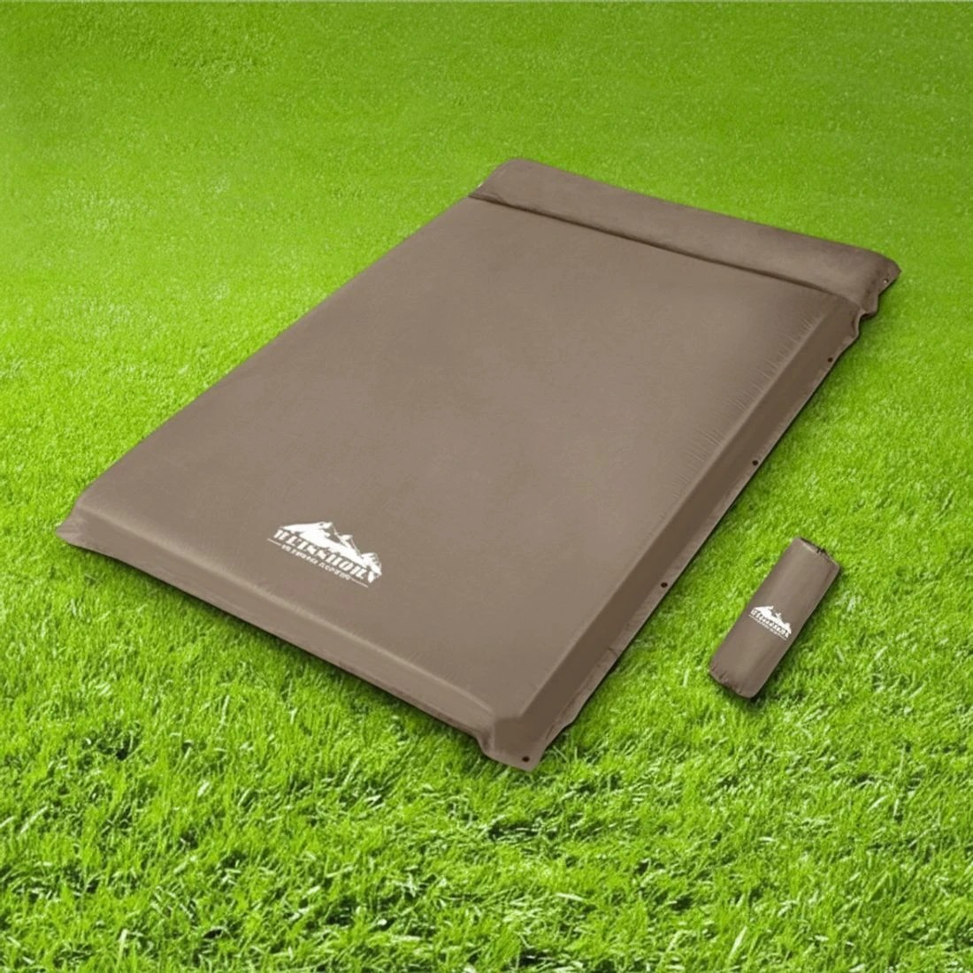 6 Weisshorn Self Inflating Mattress 10CM Camping Sleeping Mat Air Double Coffee - Brown, 6 of 6