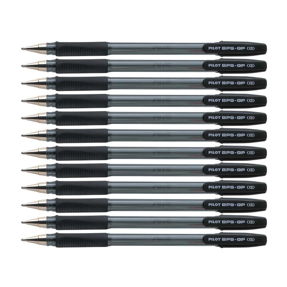 2 PILOT BPS-GP Ballpoint Pen 1.6mm Black 12 Pack, 2 of 2