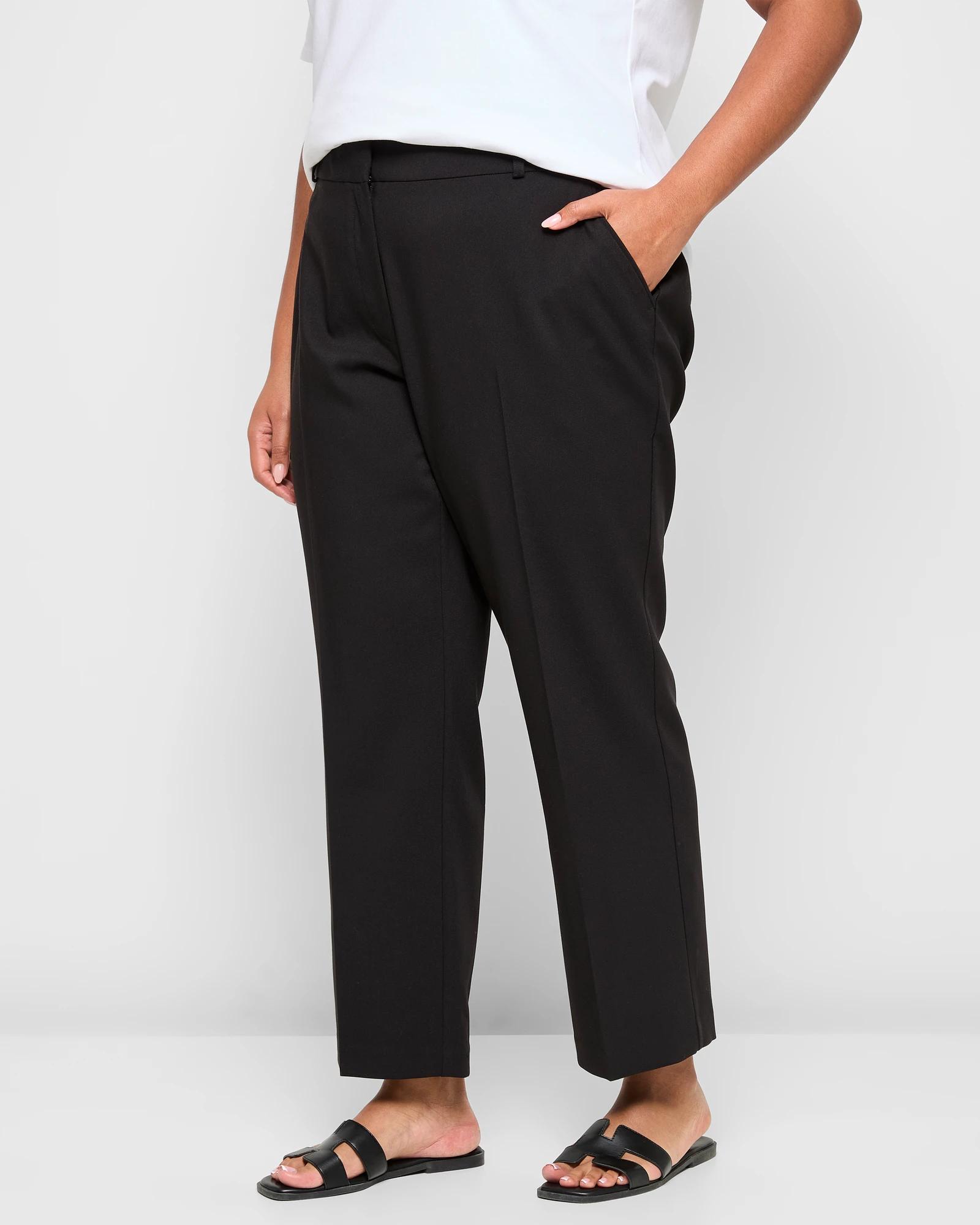 3 Target Plus Size Straight Leg Pants BLACK, 3 of 5