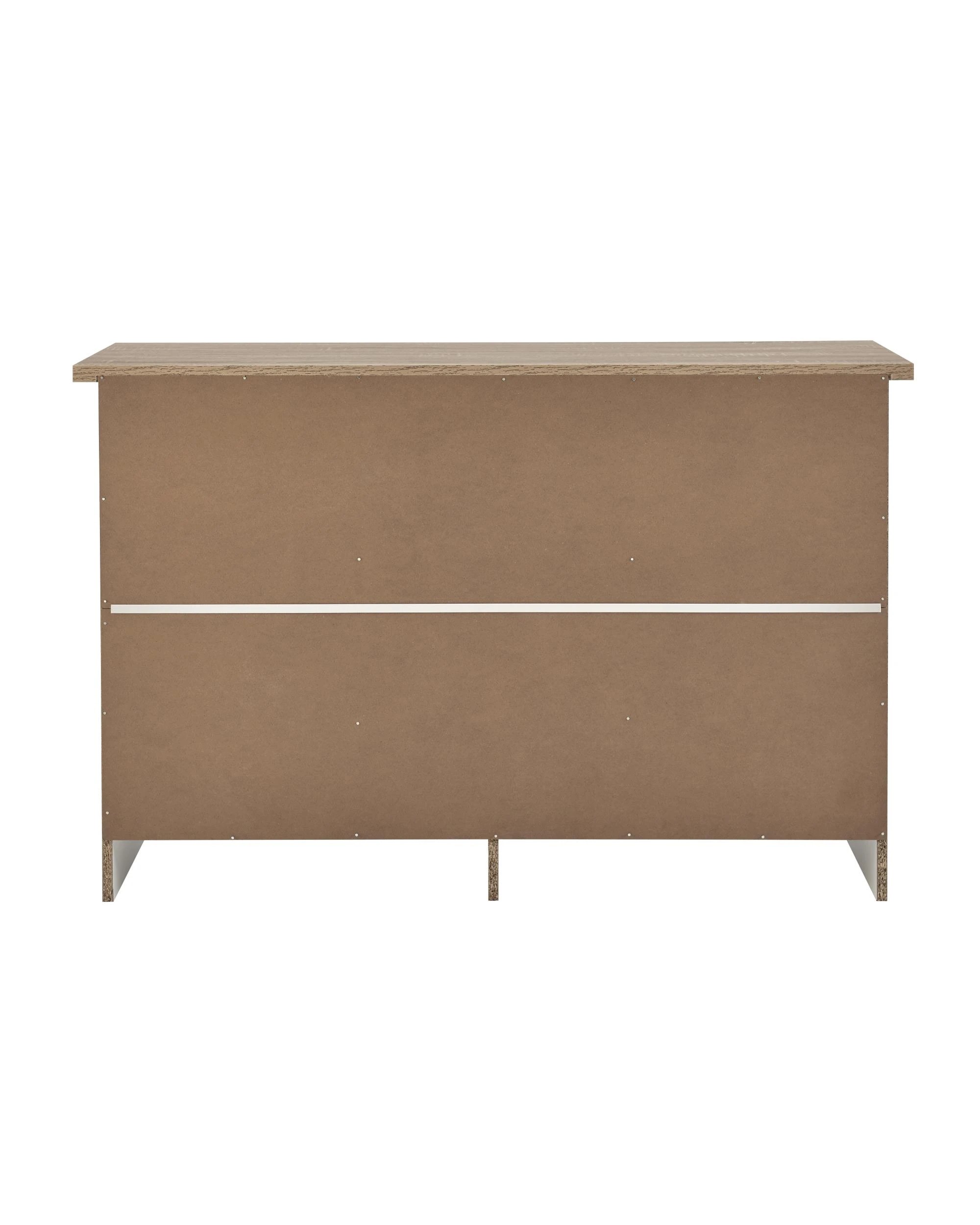 5 Kodu Buffet Sideboard 2 Doors 3 Drawers Storage Cupboard Cabinet White and Oak, 5 of 9