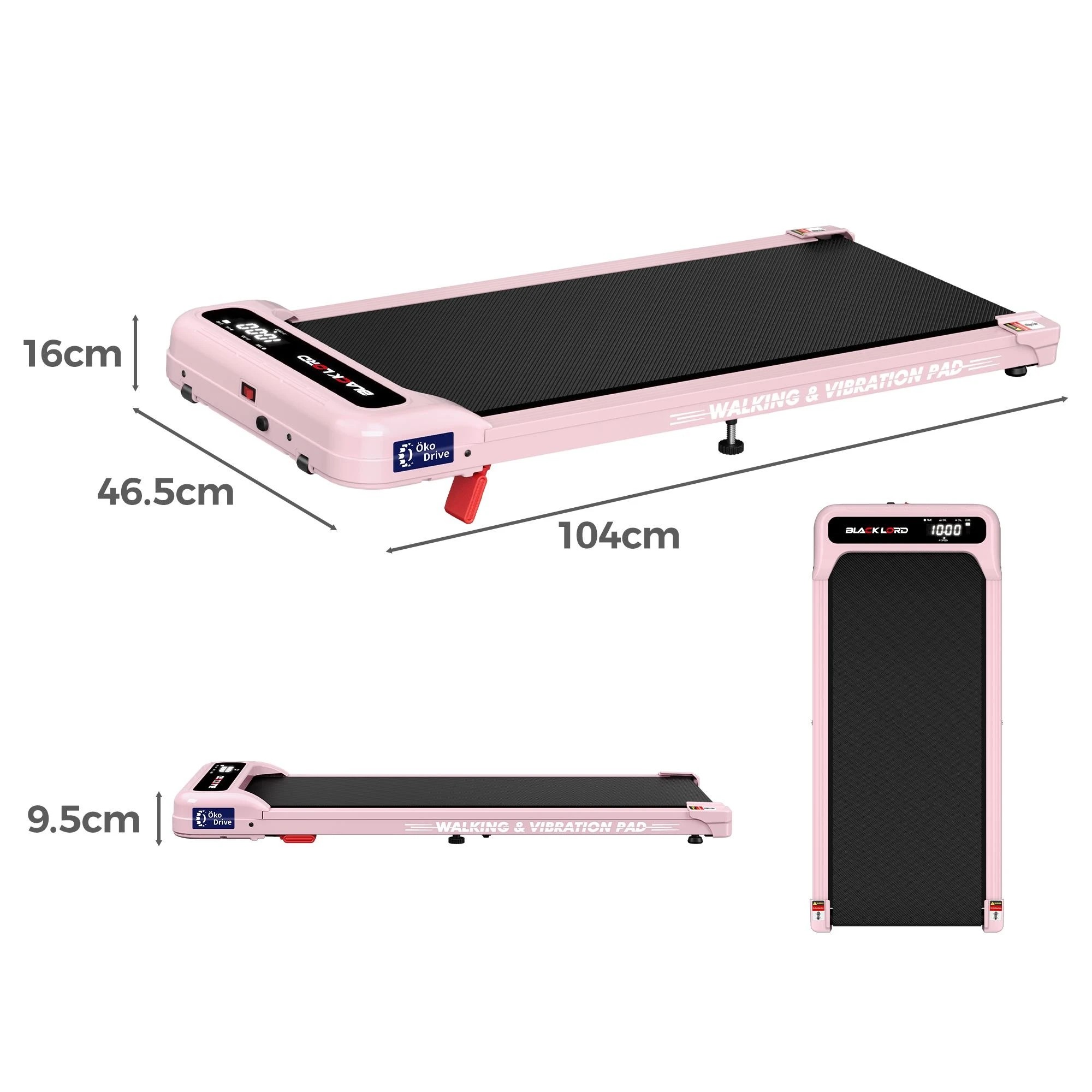 3 Black Lord Treadmill 4-in-1 Walking Vibration Pad Incline Magnetic Remote - Pink, 3 of 9