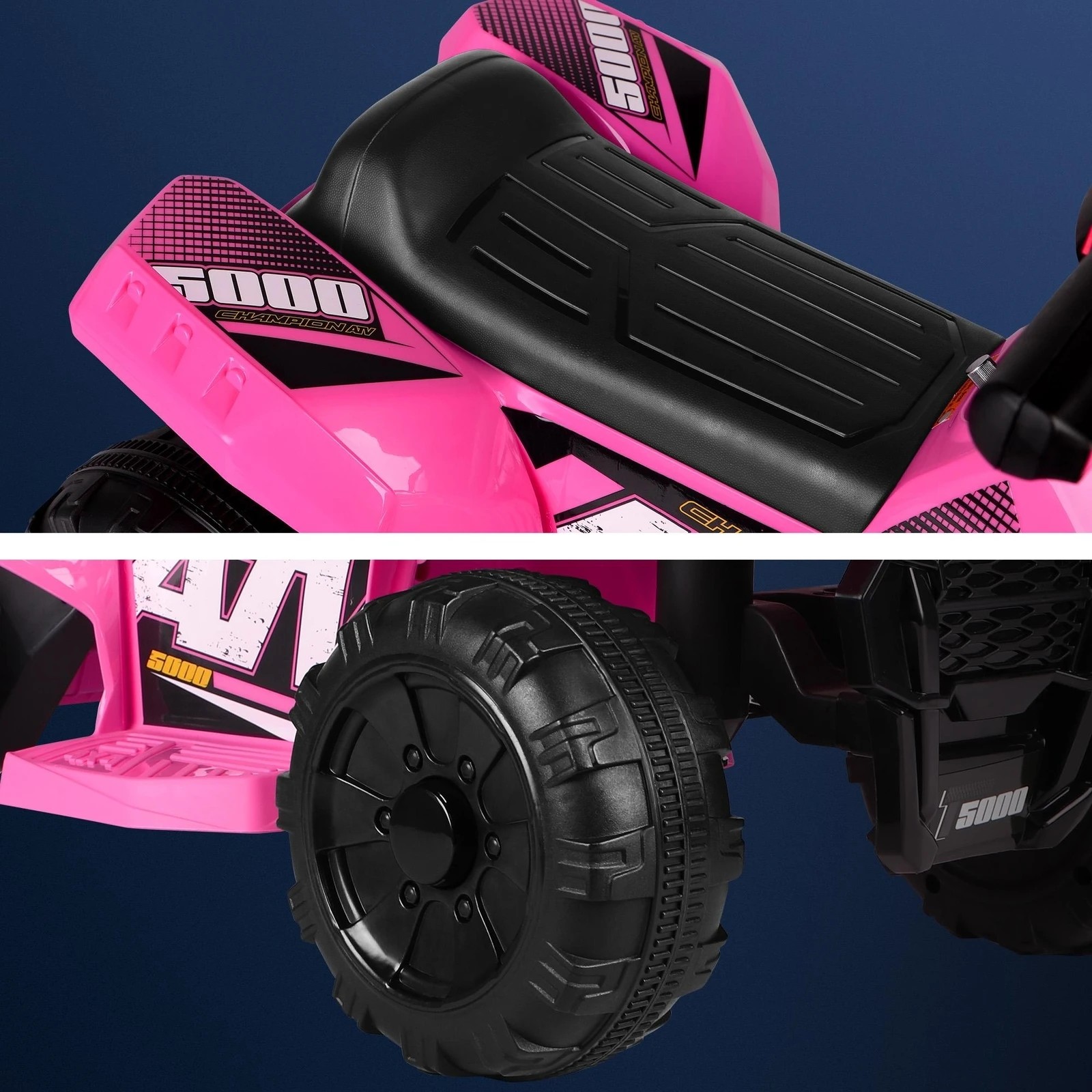 9 Alfordson Kids Ride On Car Electric ATV Toy 25W Motor W/ USB MP3 LED Lights - Pink, 9 of 10