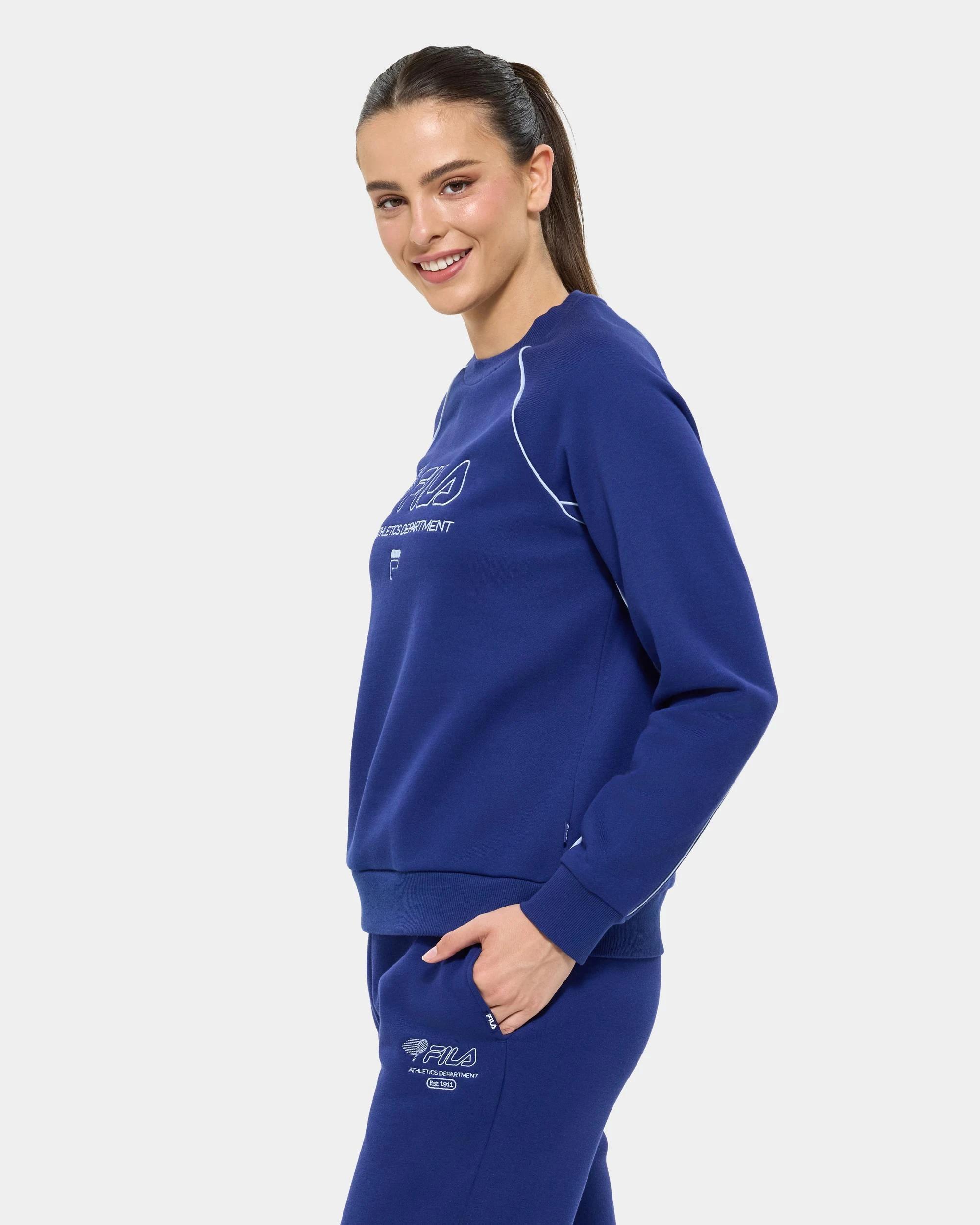 3 Fila Laila Crew Neck Sweatshirt NAVY, 3 of 6