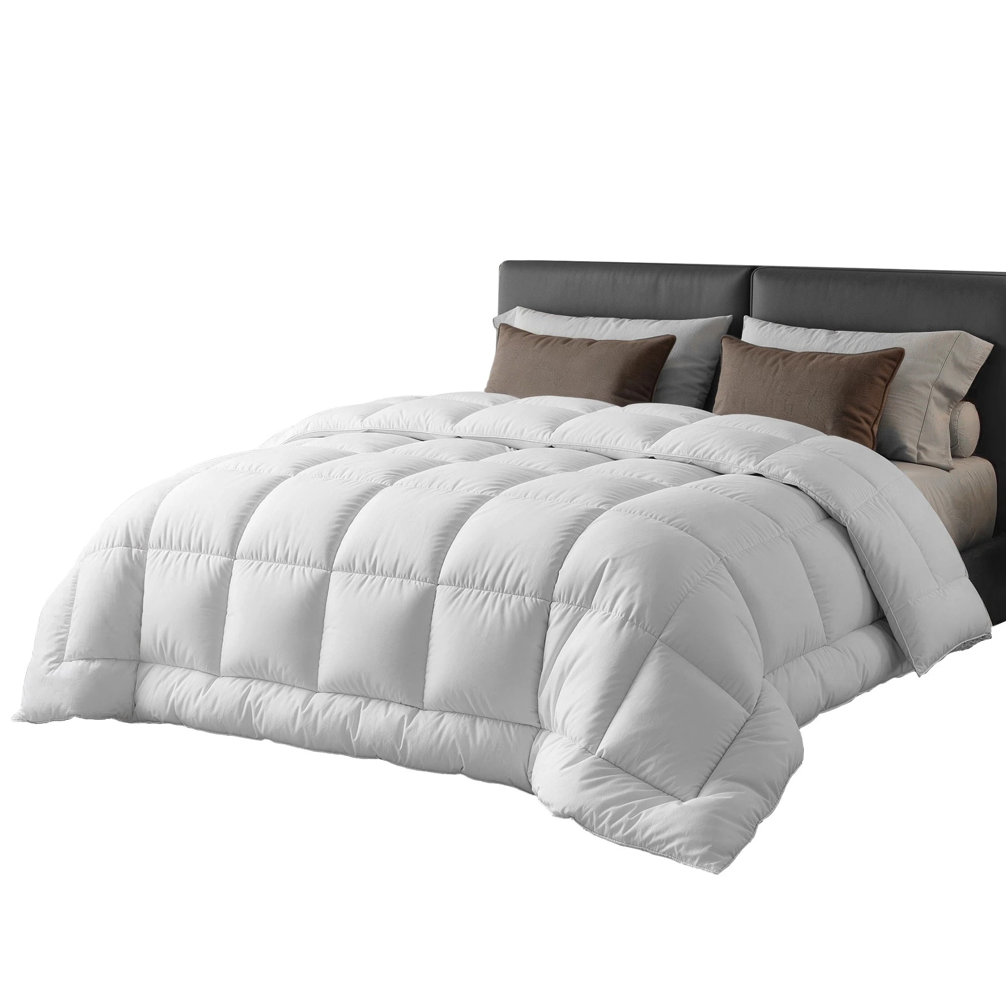 3 Giselle 800GSM Wool Quilt Winter Doona- Queen Bed - White, 3 of 4