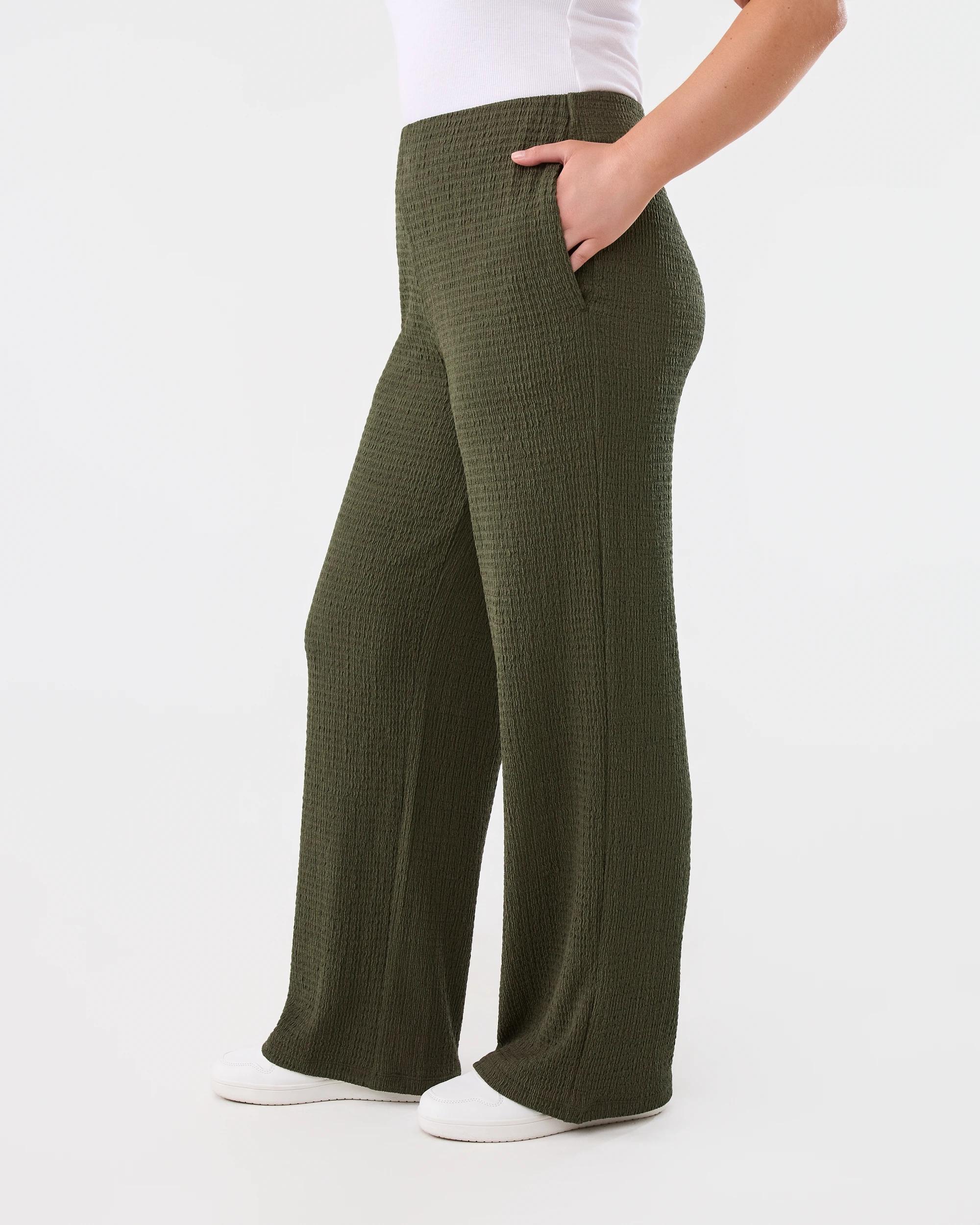2 Textured Pants Deep Olive, 2 of 5