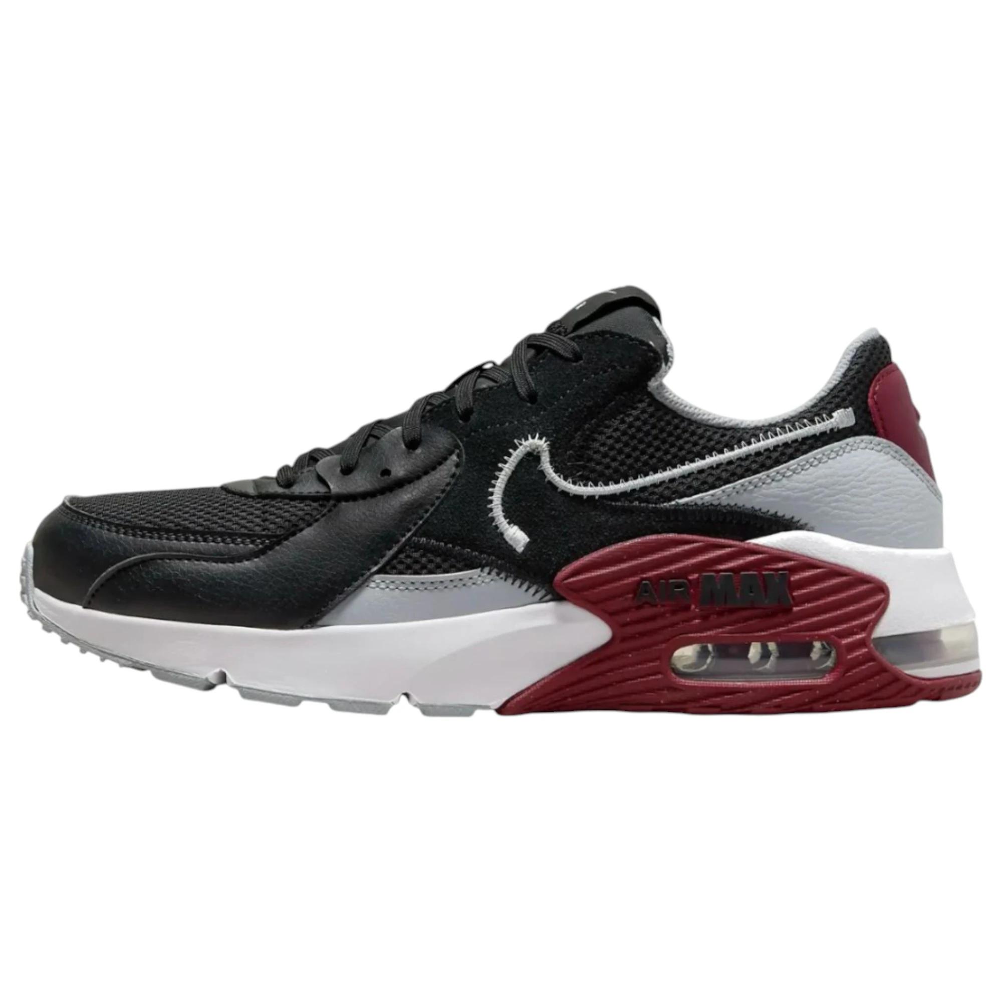 2 Nike Mens Air Max Excee Black/ Grey/ Red Athletic Shoes BLACK/GREY/RED, 2 of 7