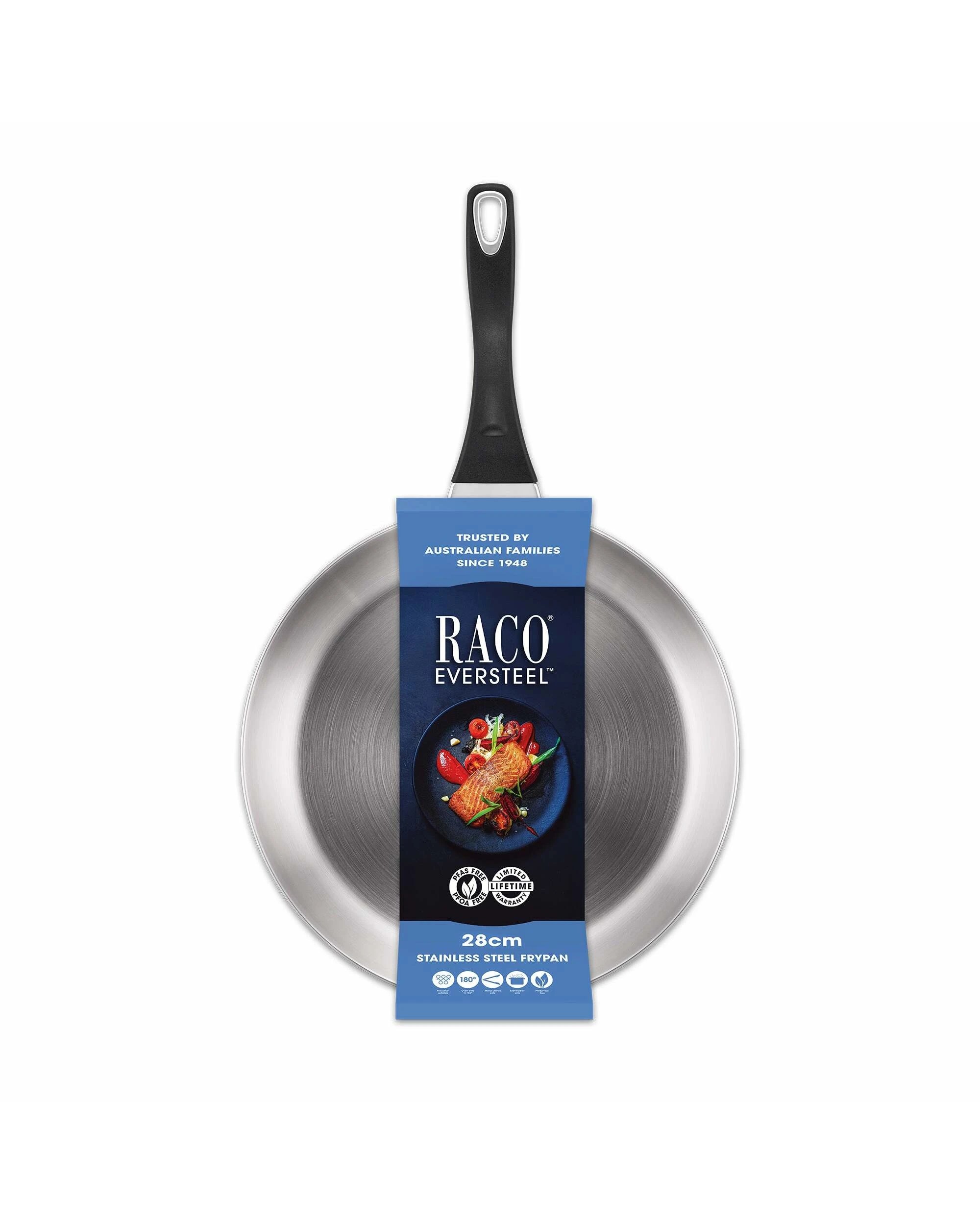 2 RACO Eversteel Stainless Steel Induction Frypan 28cm - Silver, 2 of 2