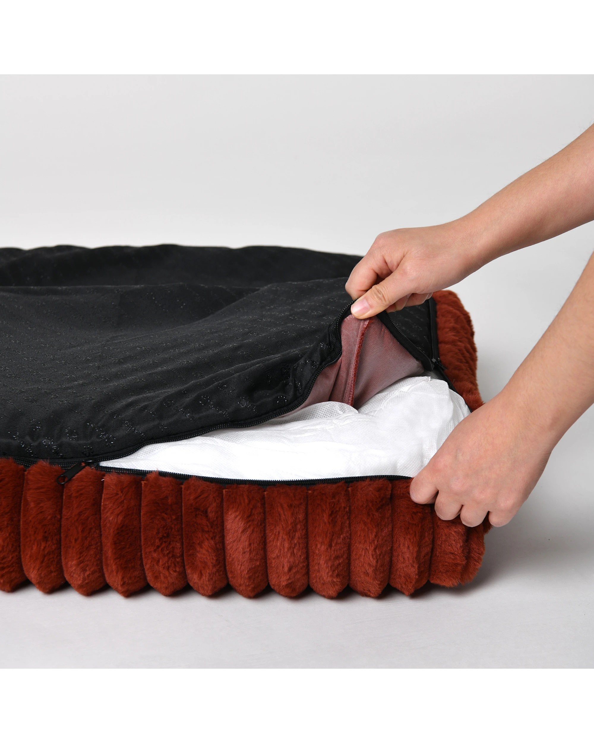 5 Charlie's Cloud Bolster Sofa Protector Dog Bed Medium - Rust, 5 of 6