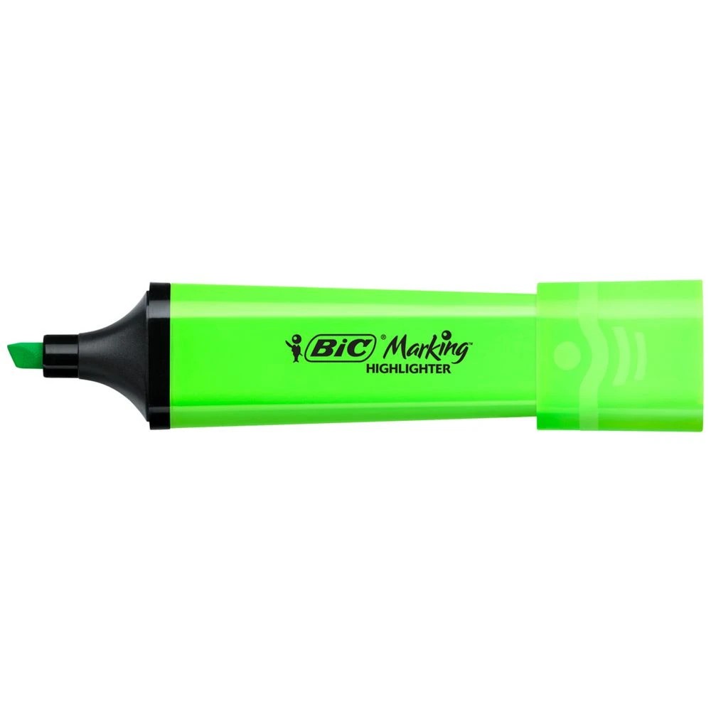 3 Bic Tank Marking Highlighter Green, 3 of 5