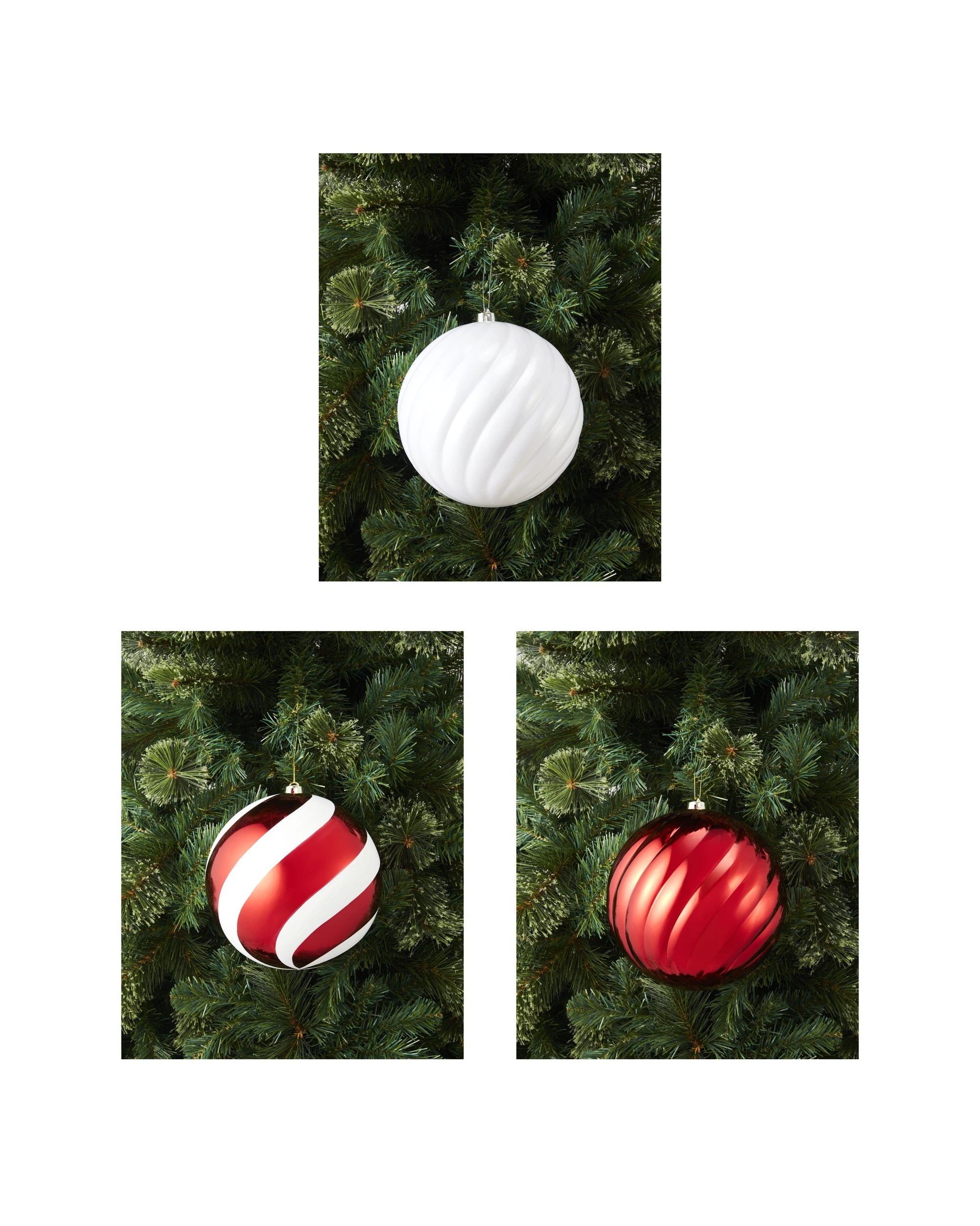 6 6 Pack 20cm Candy Cane Baubles, 6 of 7
