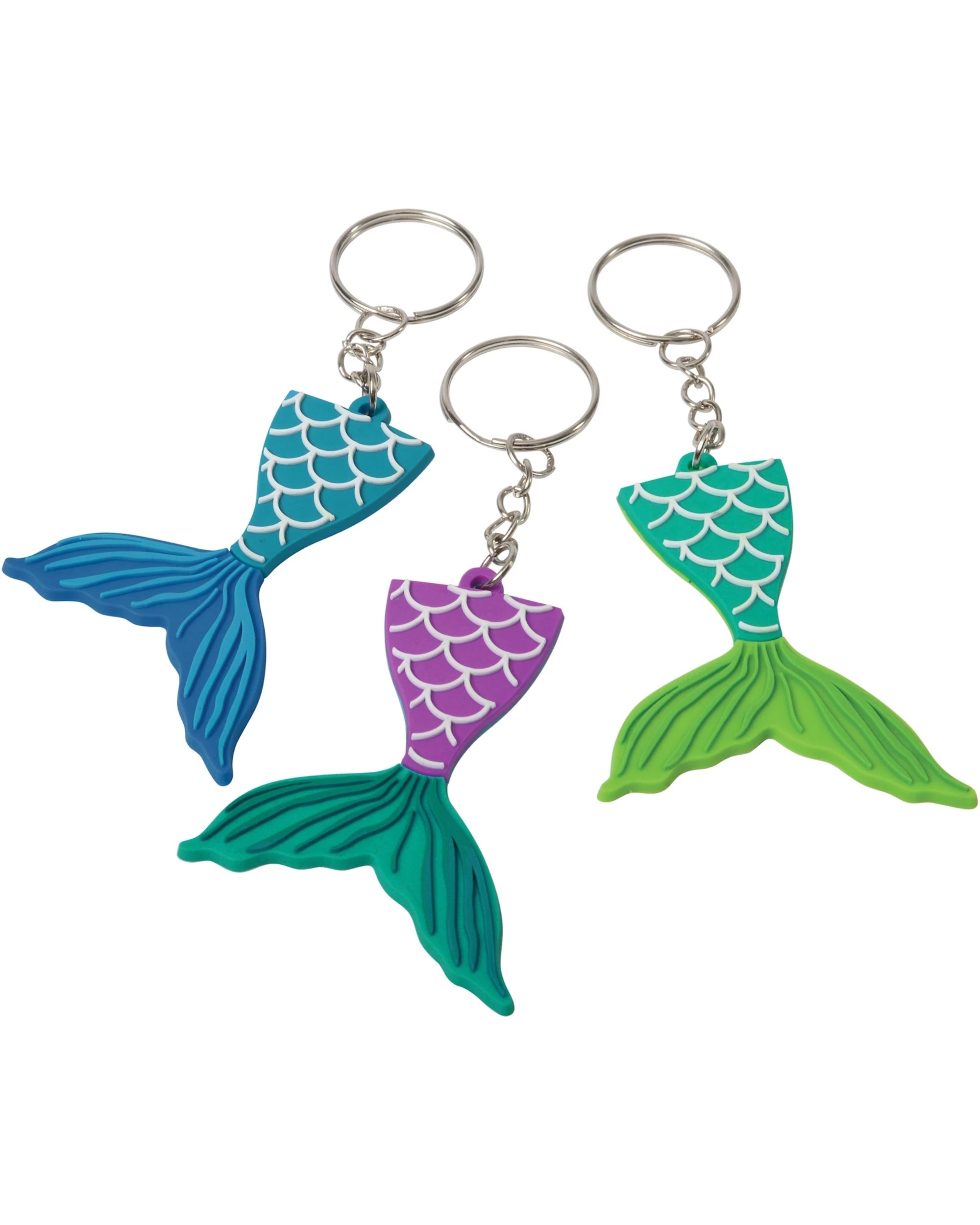 1 Partyrama Mermaid Tail Keyrings Pack of 12, 1 of 1