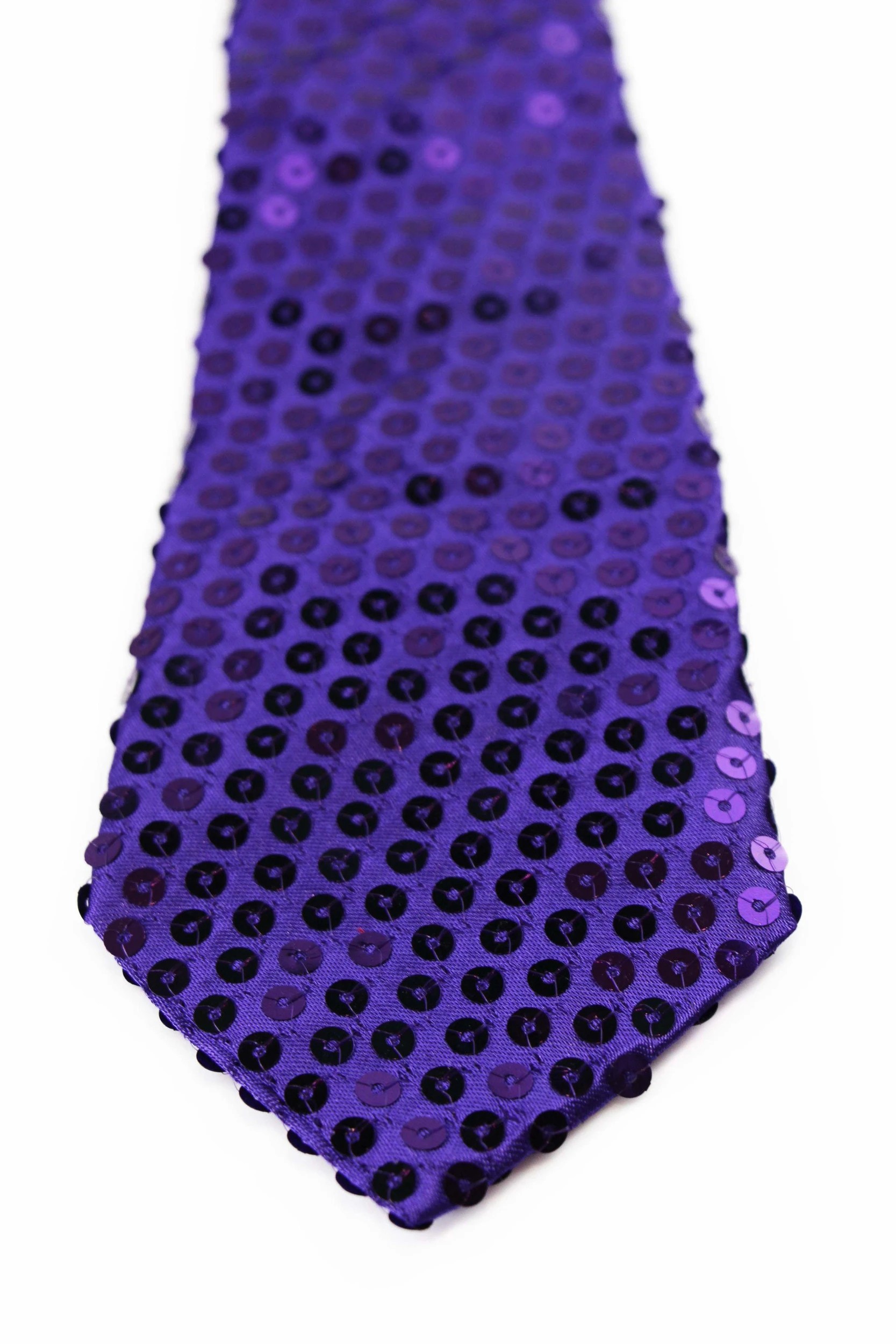 3 Zasel Teen Boys Kids Purple Sequin Elastic Neck Tie - Purple, 3 of 3